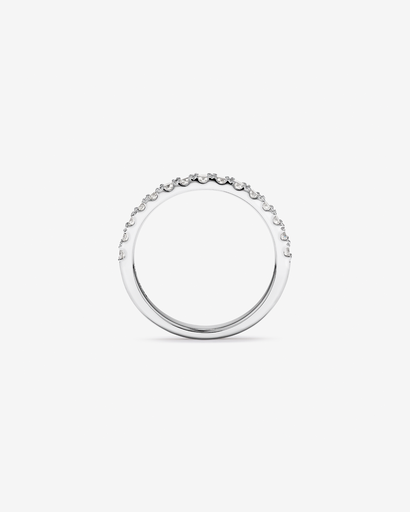 Alliance avec Diamants Ronds Brillants Sertis Griffes de 0,34 Carat TW en Or Blanc 18 kt