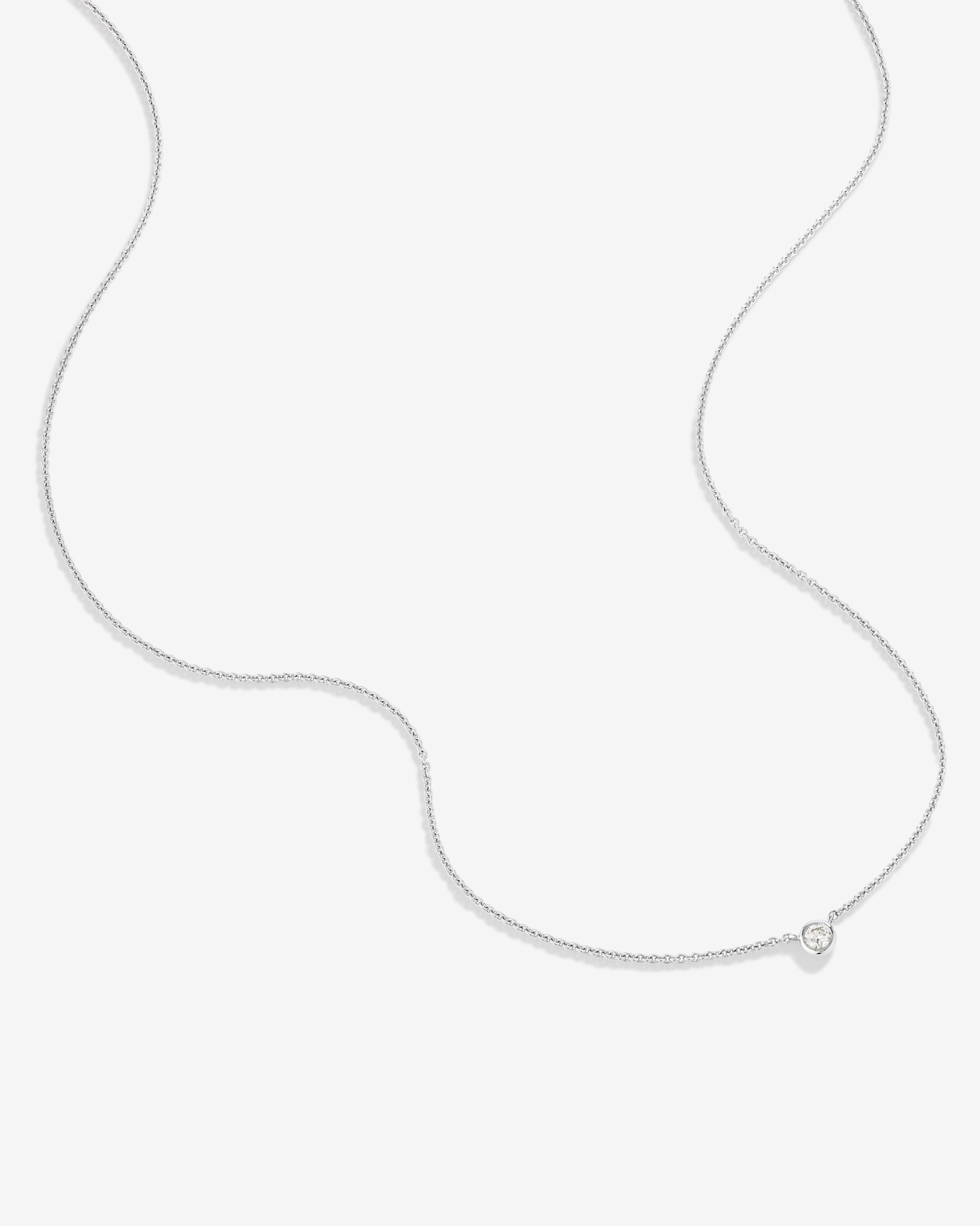 Collier Serendipity avec Pierre Unique en Diamant en Argent Sterling