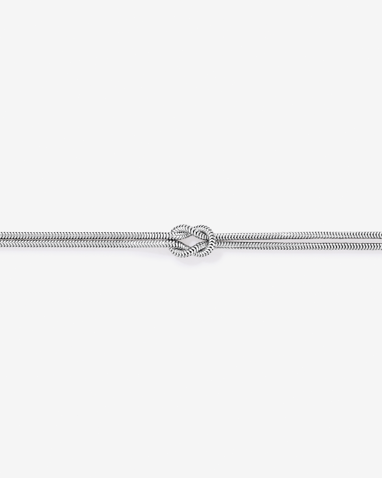 21cm (8") Infinity Knot Snake Chain Bracelet in Sterling Silver