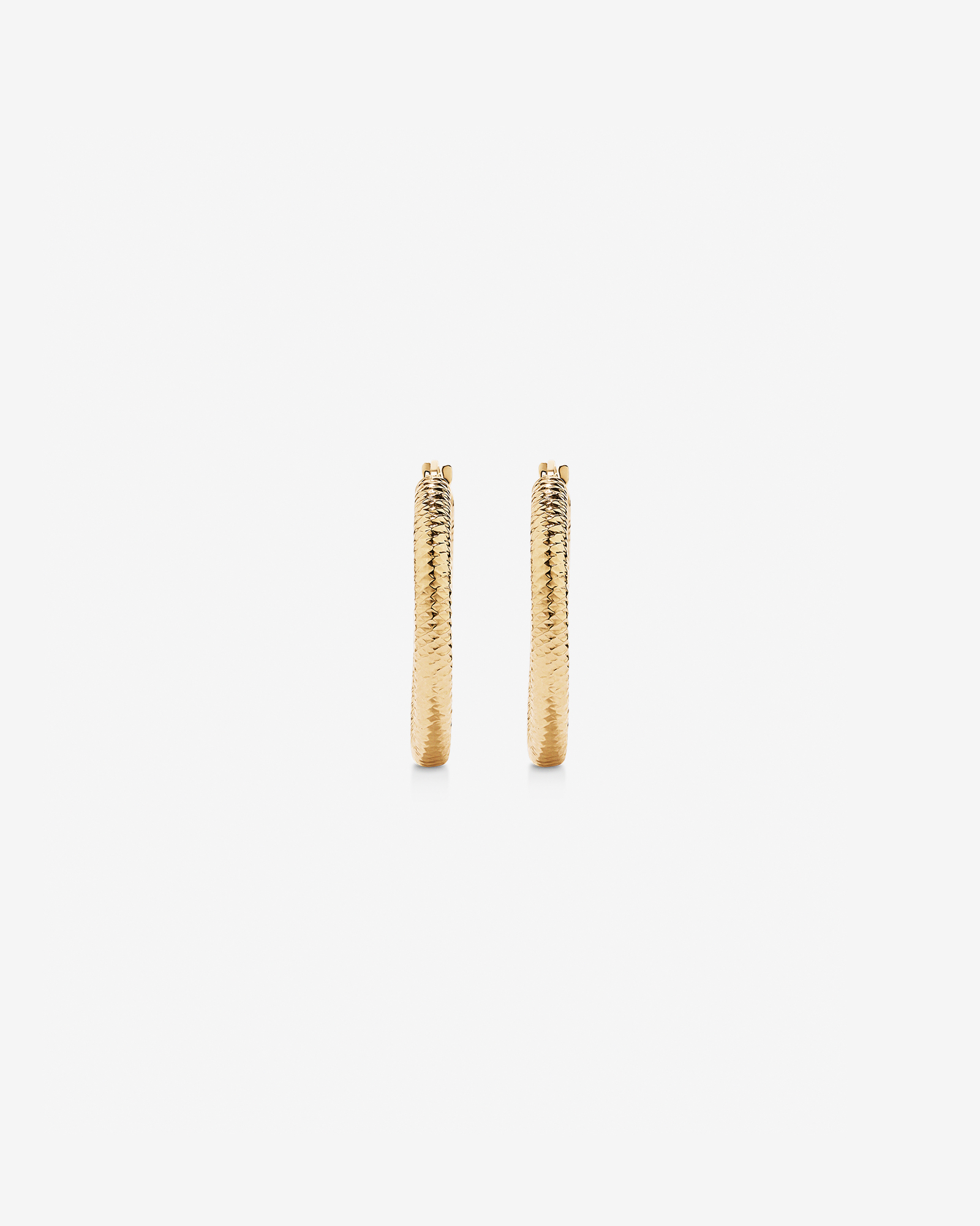 Diamond-Cut Hoop Earrings in 18Kt Vermeil