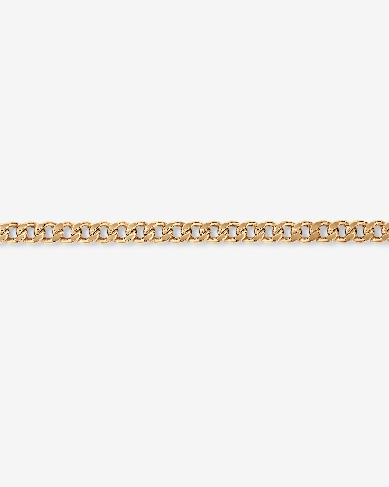23cm (22") 6.8mm Width Semi Solid Diamond Cut Curb Bracelet in 10kt Yellow Gold