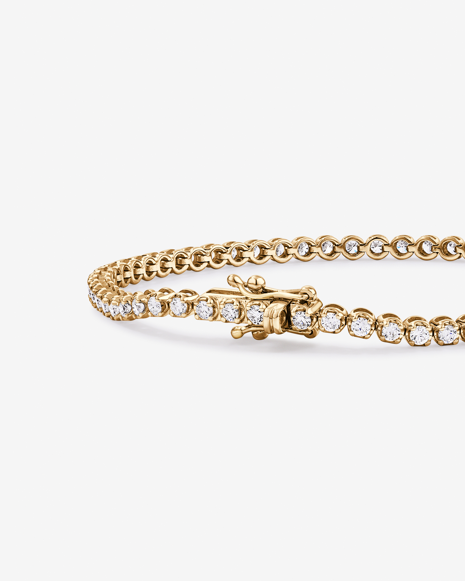 2.00 Carat TW Laboratory-Grown Diamond Tennis Bracelet in 10kt Yellow Gold