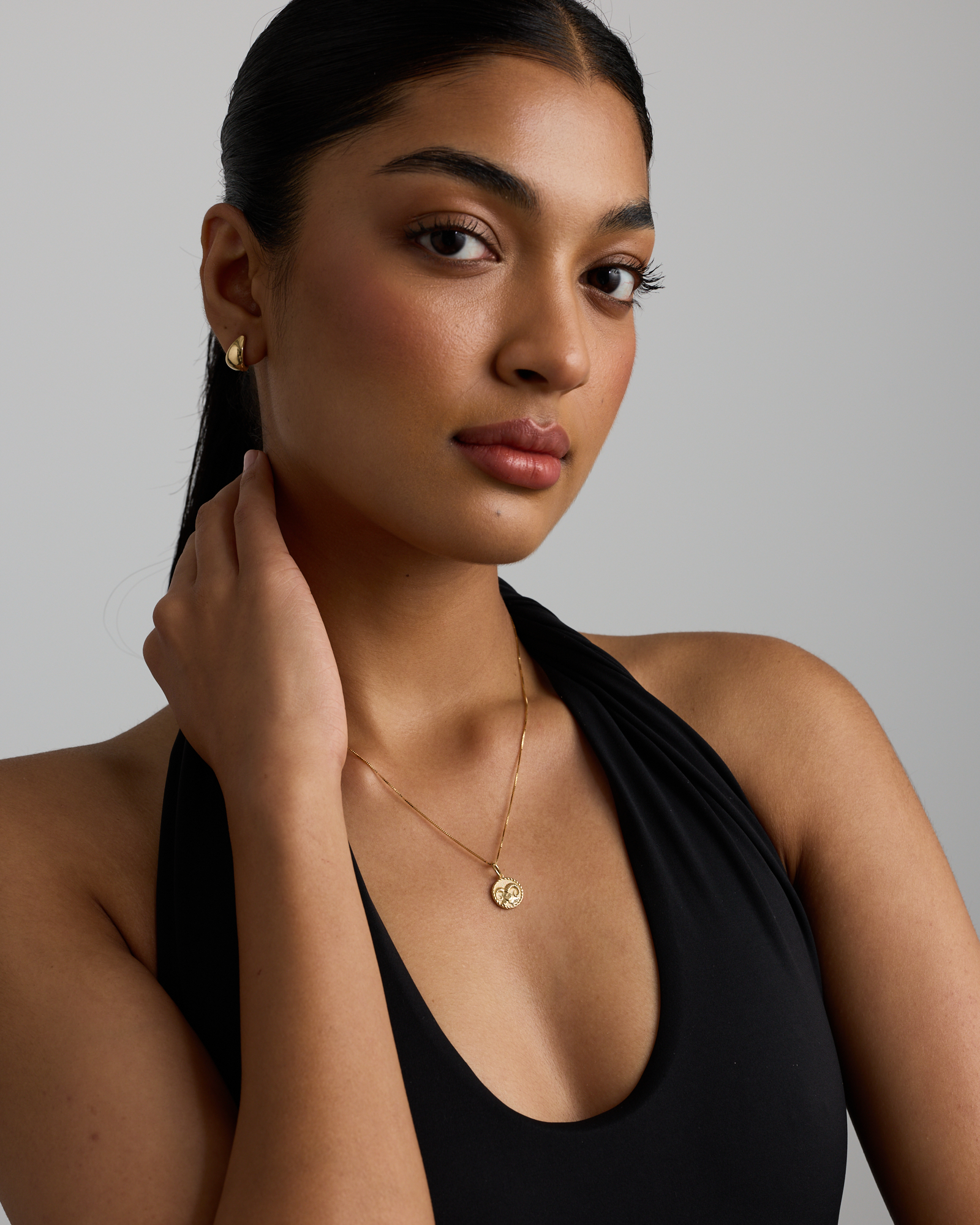 Diamond Accent Aries Zodiac Pendant in 10kt Yellow Gold