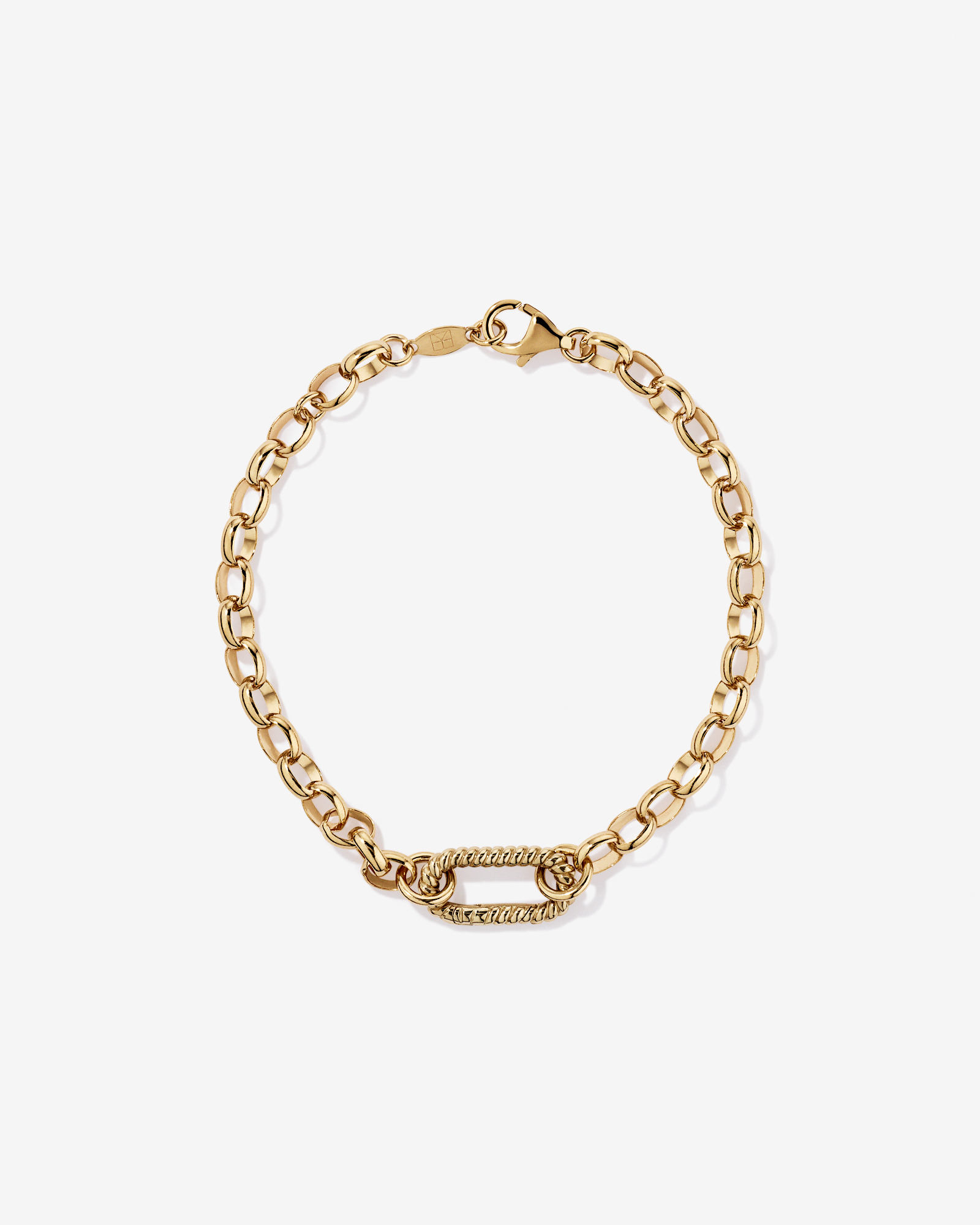 Twisted Paperclip Pendant Connector in 10k Yellow Gold