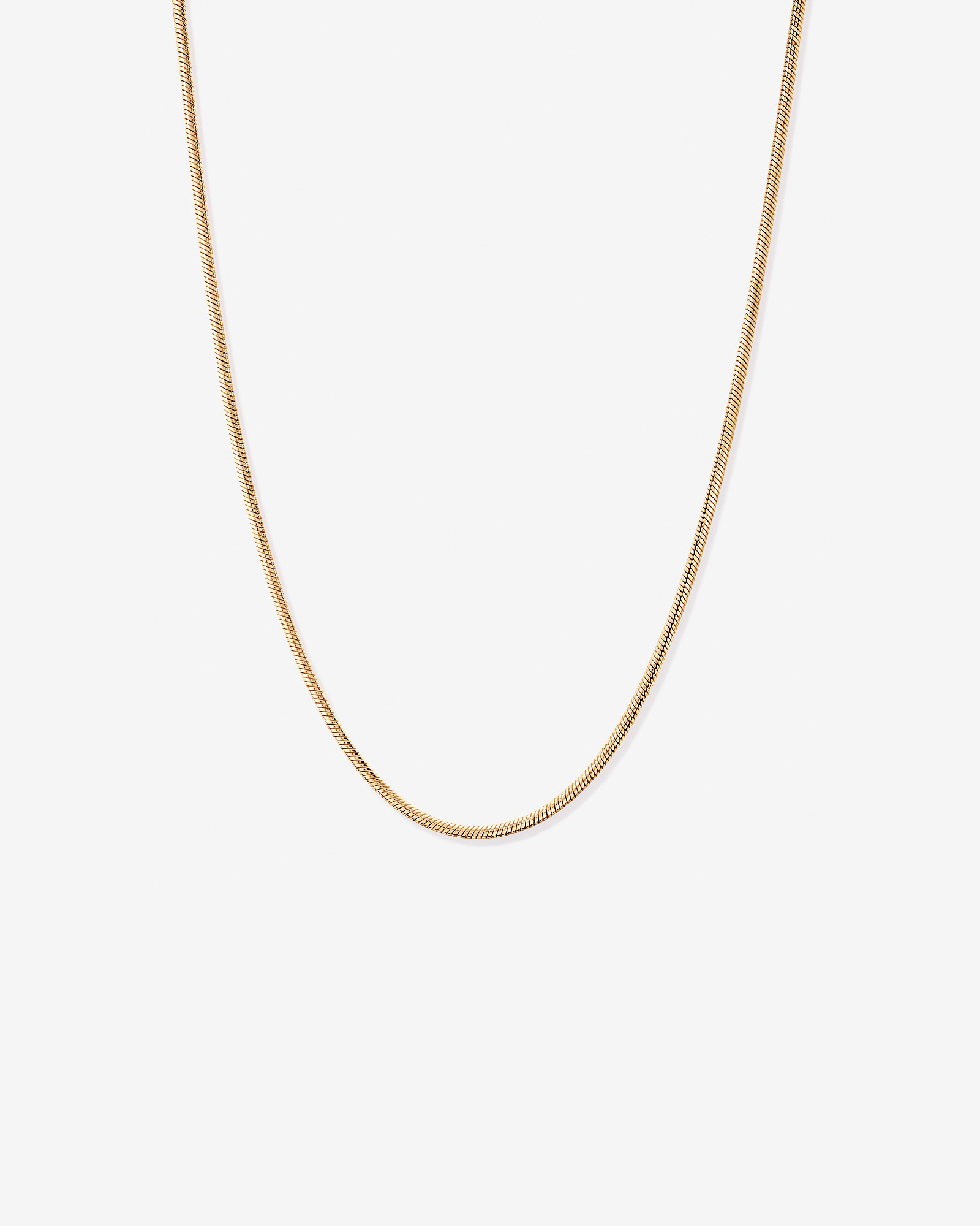 50cm (20") Round Snake Chain in 18kt Gold Vermeil