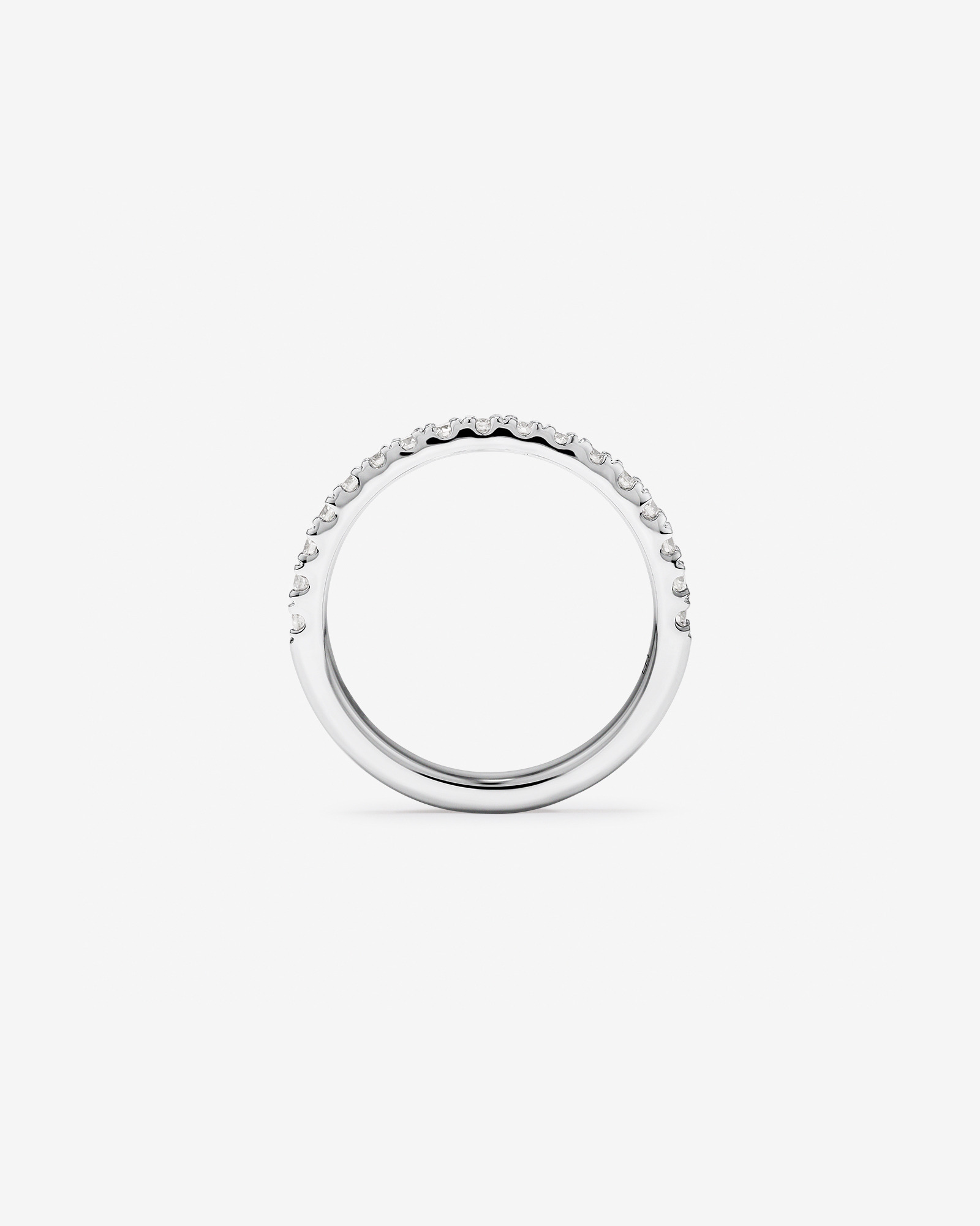 Carat TW Round Brilliant Claw-Set Wedding Band in 18kt White Gold