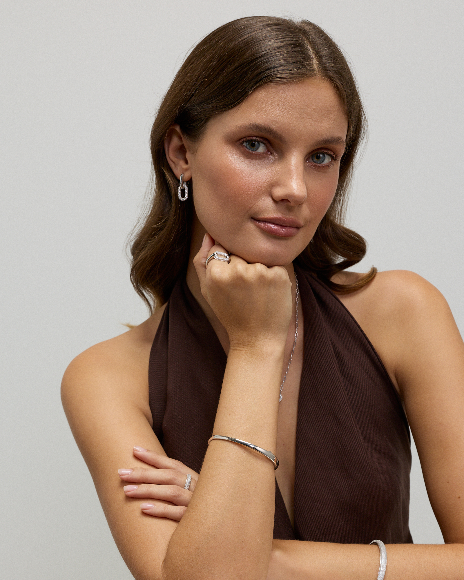 62mm Classic Polished Hinged Bangle in Sterling Silver