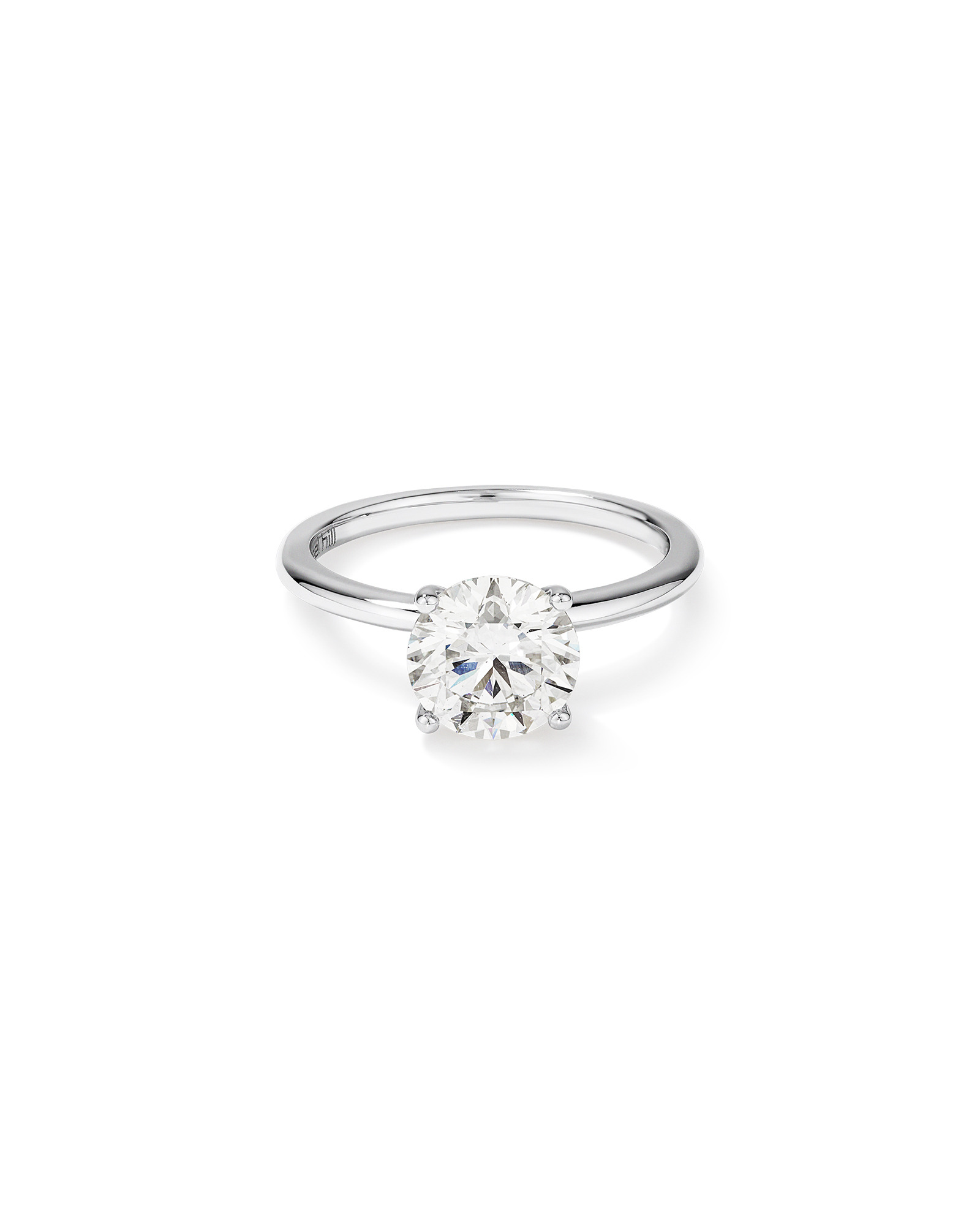 Carat TW Round Brilliant Laboratory-Grown Diamond Solitaire Engagement Ring 14kt Gold