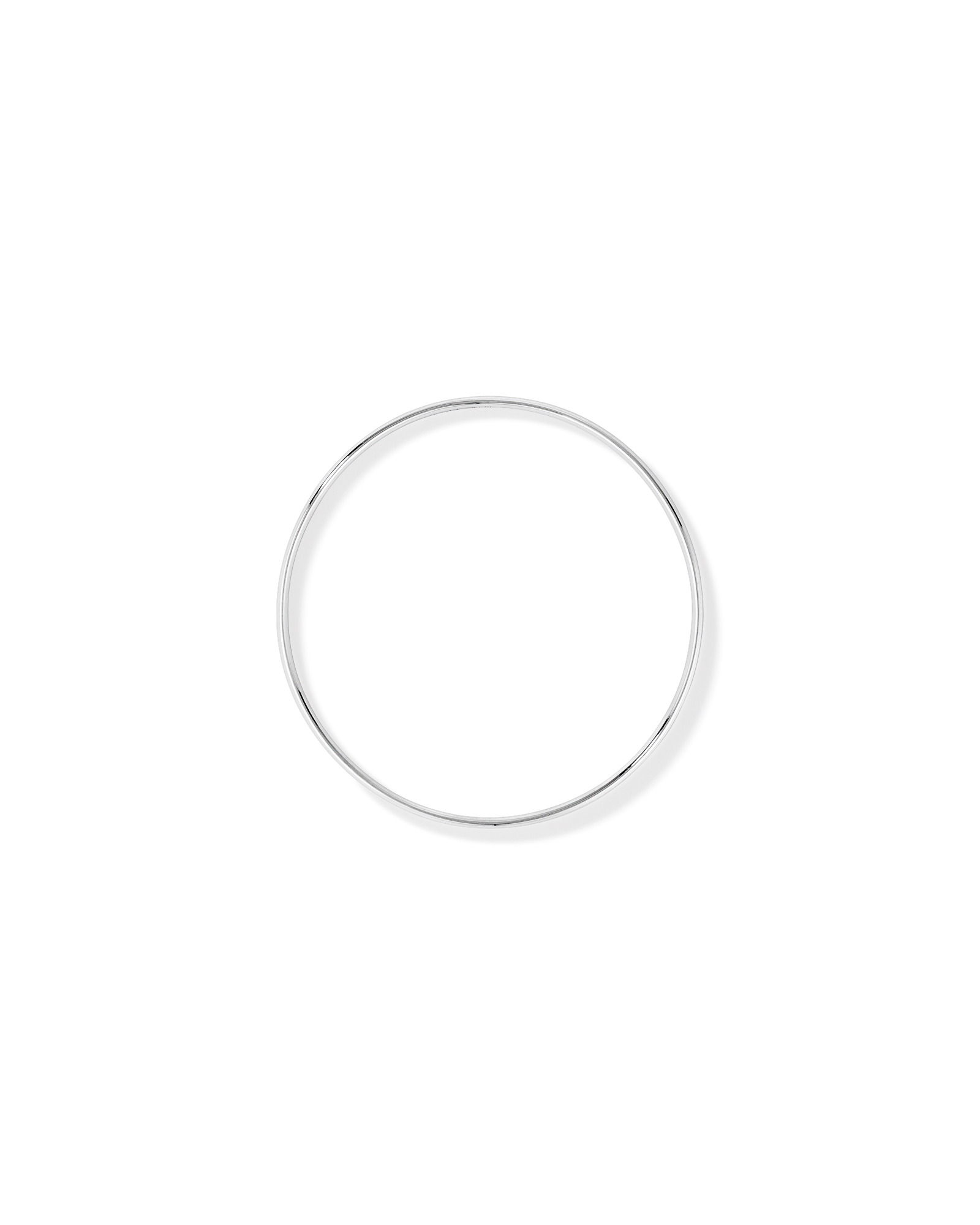 3.7mm Solid Round Bangle in Sterling Silver