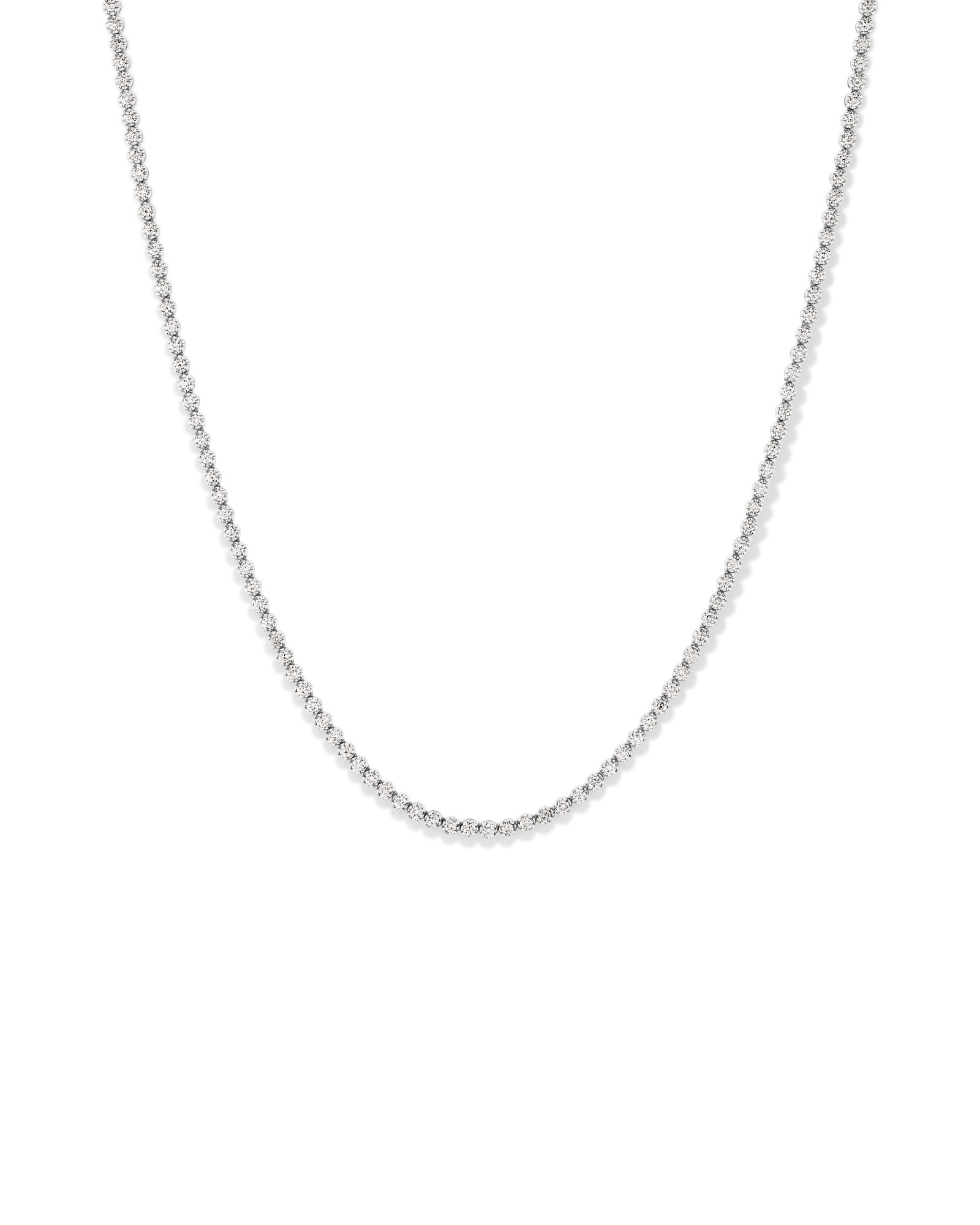 Carat TW Laboratory-Grown Diamond Tennis Necklace set in 10kt Gold