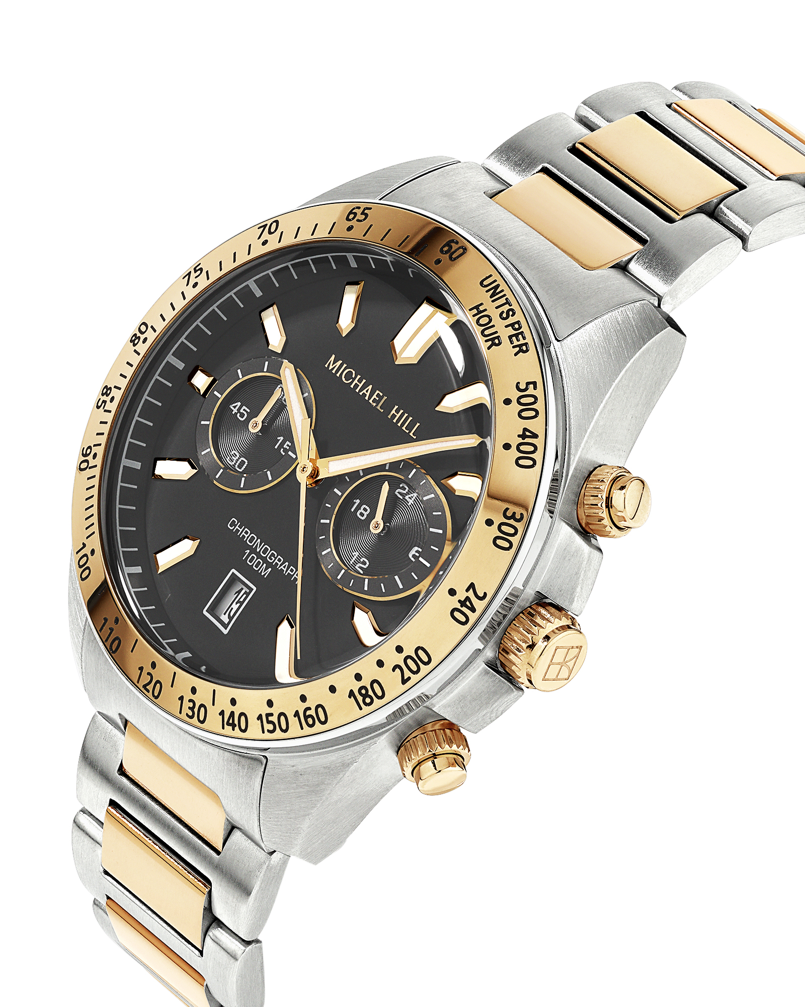 Two-Tone Men's Chronograph Watch in Gold Tone Stainless Steel