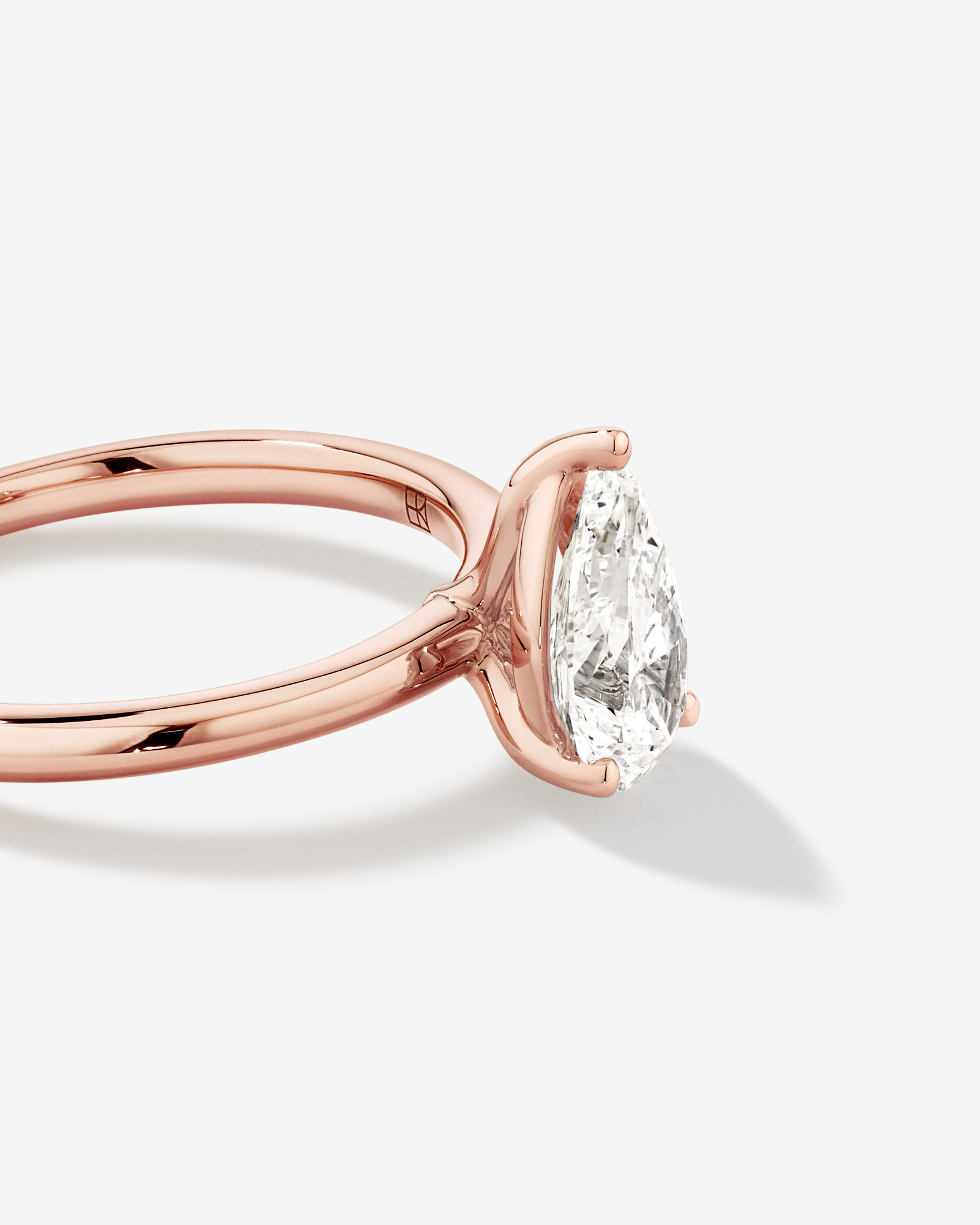 1.25 Carat TW Pear Laboratory-Grown Diamond Solitaire Engagement ring in 14kt Rose Gold