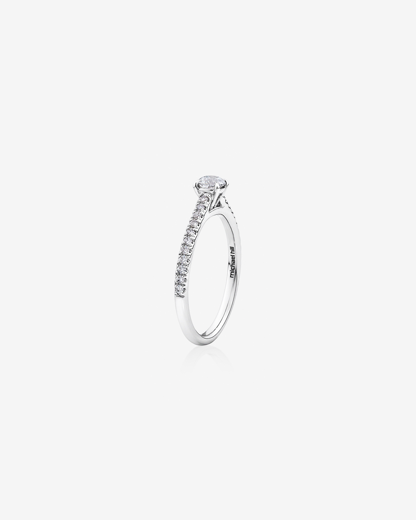 Engagement Ring with 1/2 Carat TW of Diamonds in 14kt White Gold