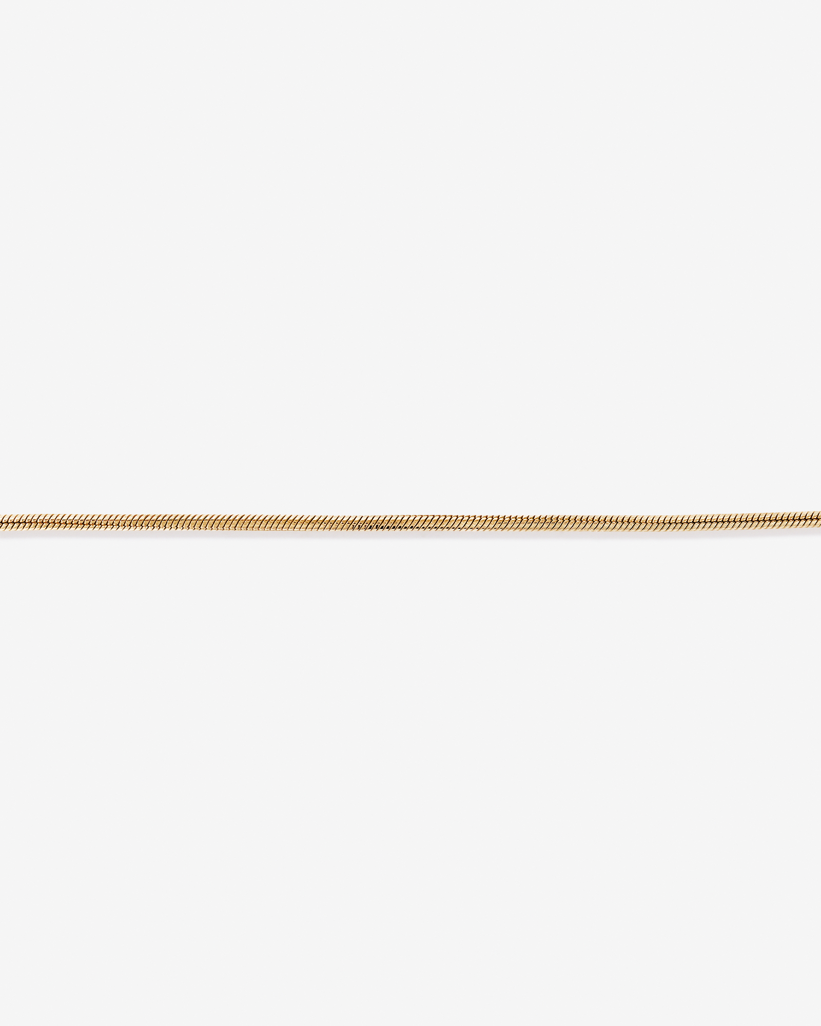 50cm (20") Round Snake Chain in 18kt Gold Vermeil