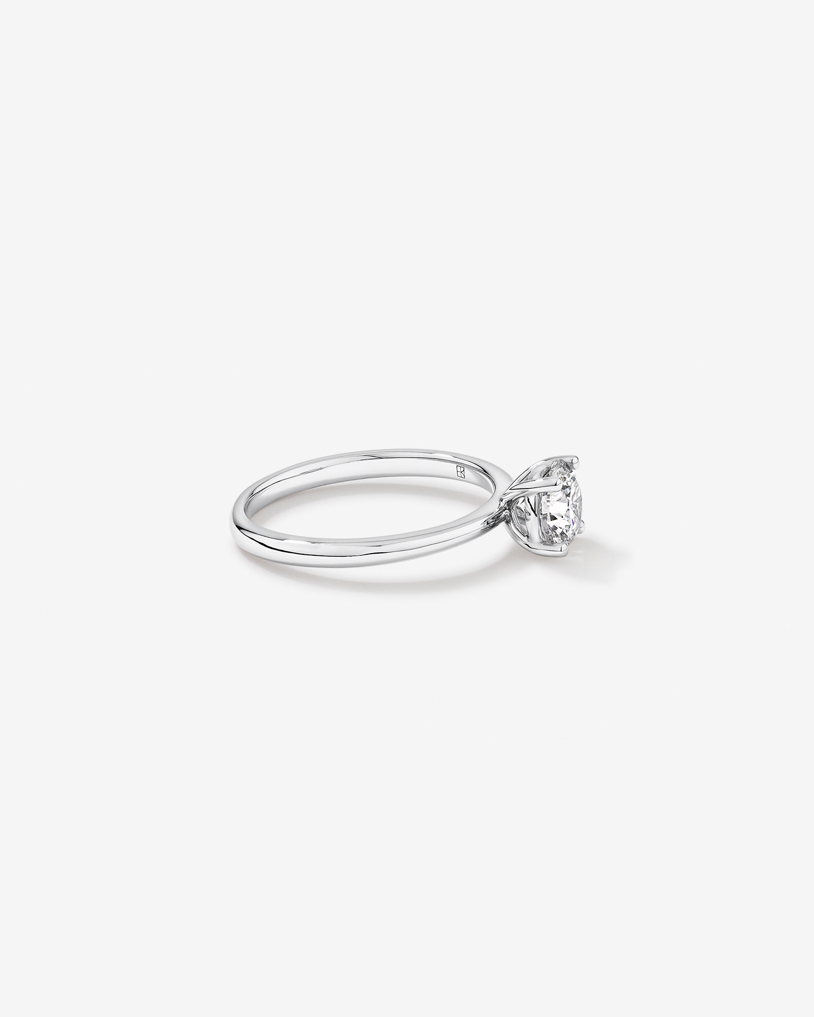 Bague solitaire en diamant canadien rond brillant 1,00 carat poids total en or blanc 18 kt