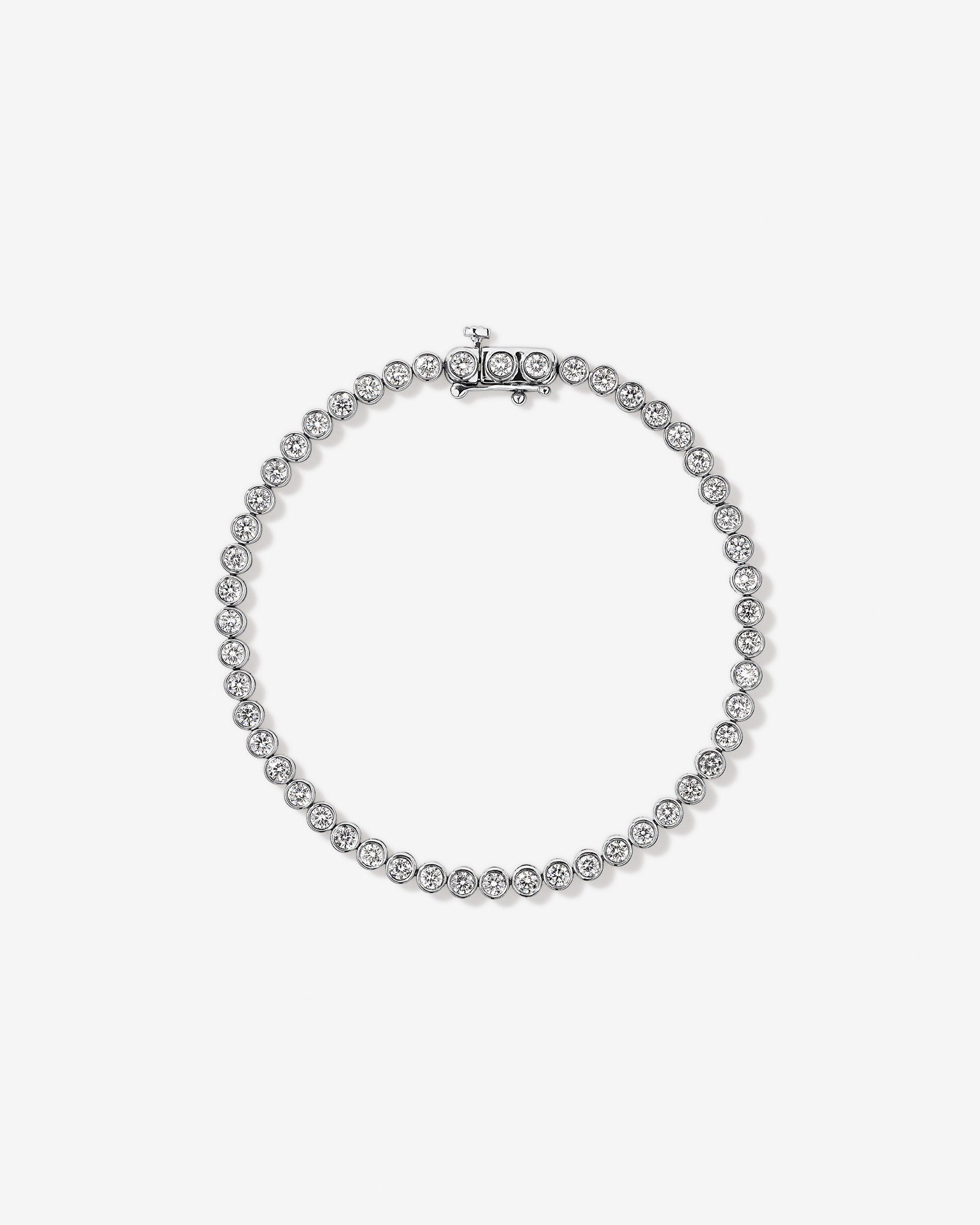 2.85 Carat TW of Laboratory-Grown Diamond Tennis Bracelet in Sterling Silver