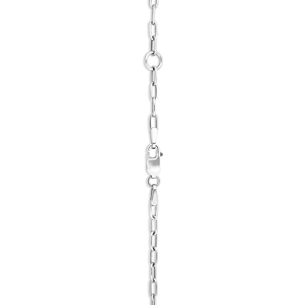 2.2mm Paperclip Bracelet in 10kt White Gold