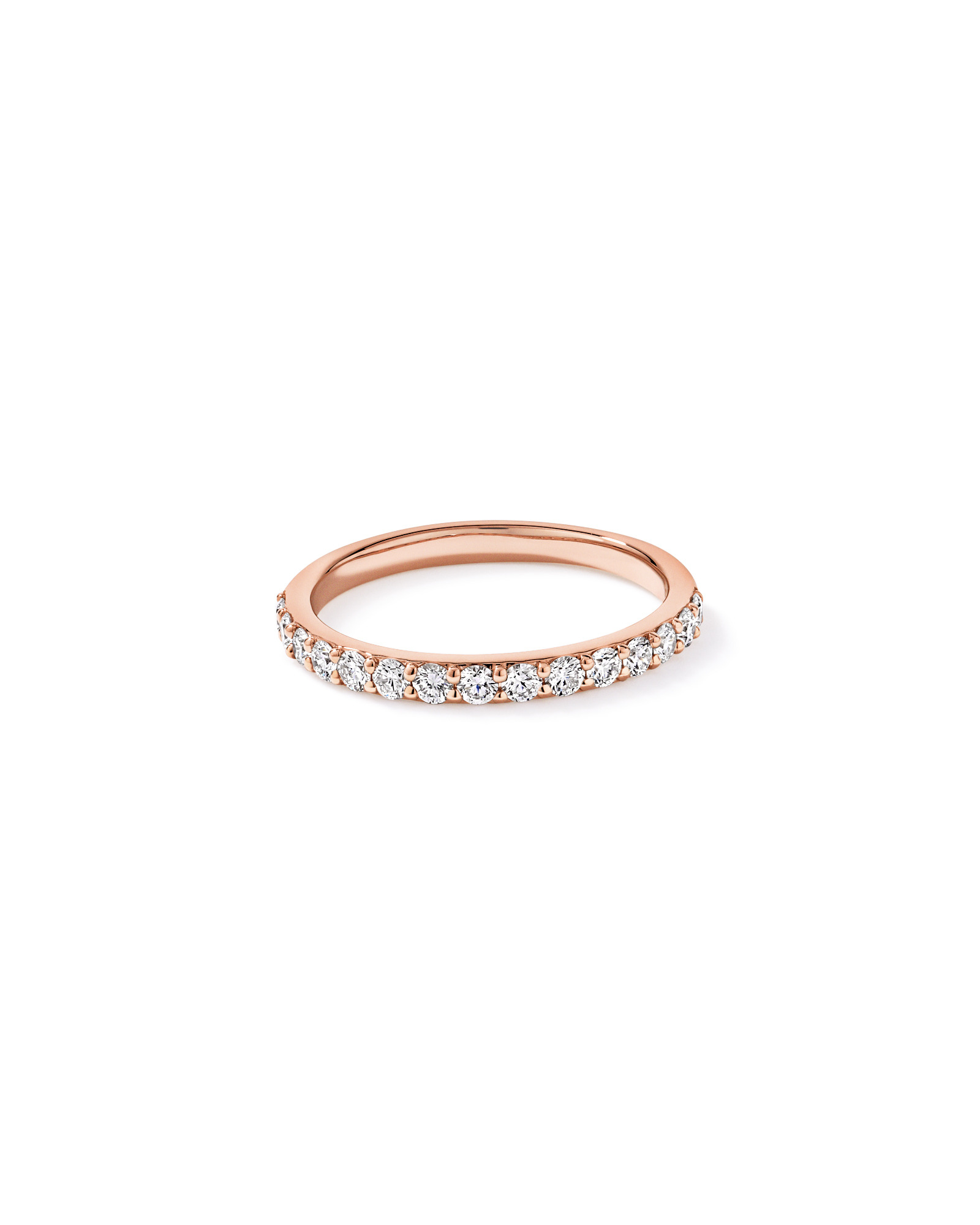 0.50TW Round Brilliant Laboratory-Grown Diamond Wedding Band 14kt Rose Gold