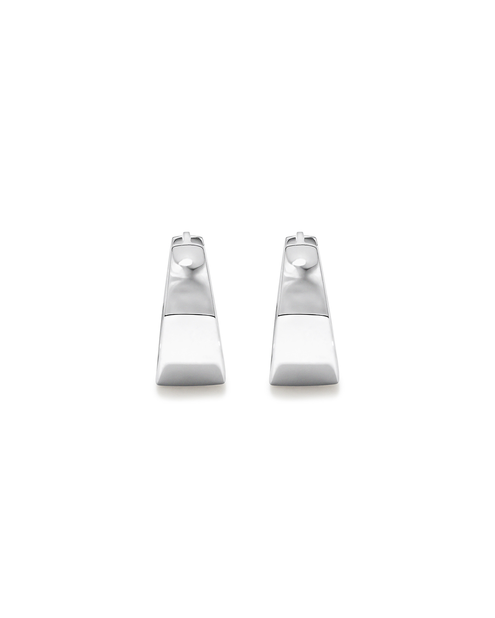 Tapered Huggie Earrings in Sterling Silver