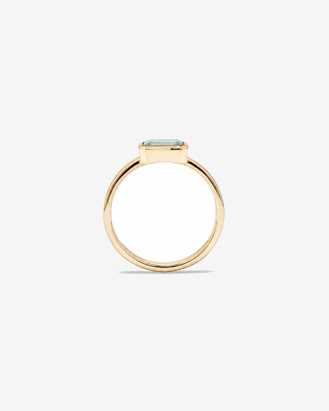 Aquamarine Bezel Ring 10kt Yellow Gold