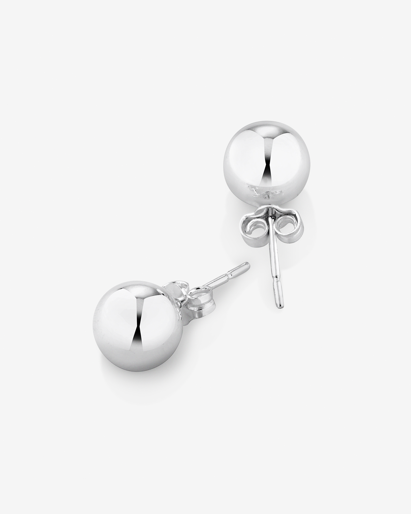 8mm Ball Stud Earrings in Sterling Silver