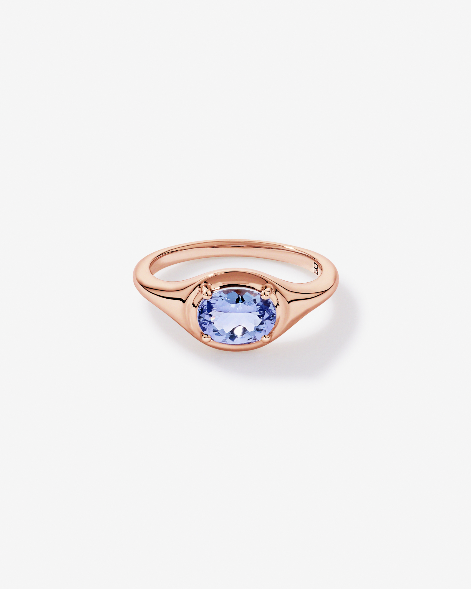 Oval Cut Tanzanite East-to-West Set Ring 10kt Rose Gold
