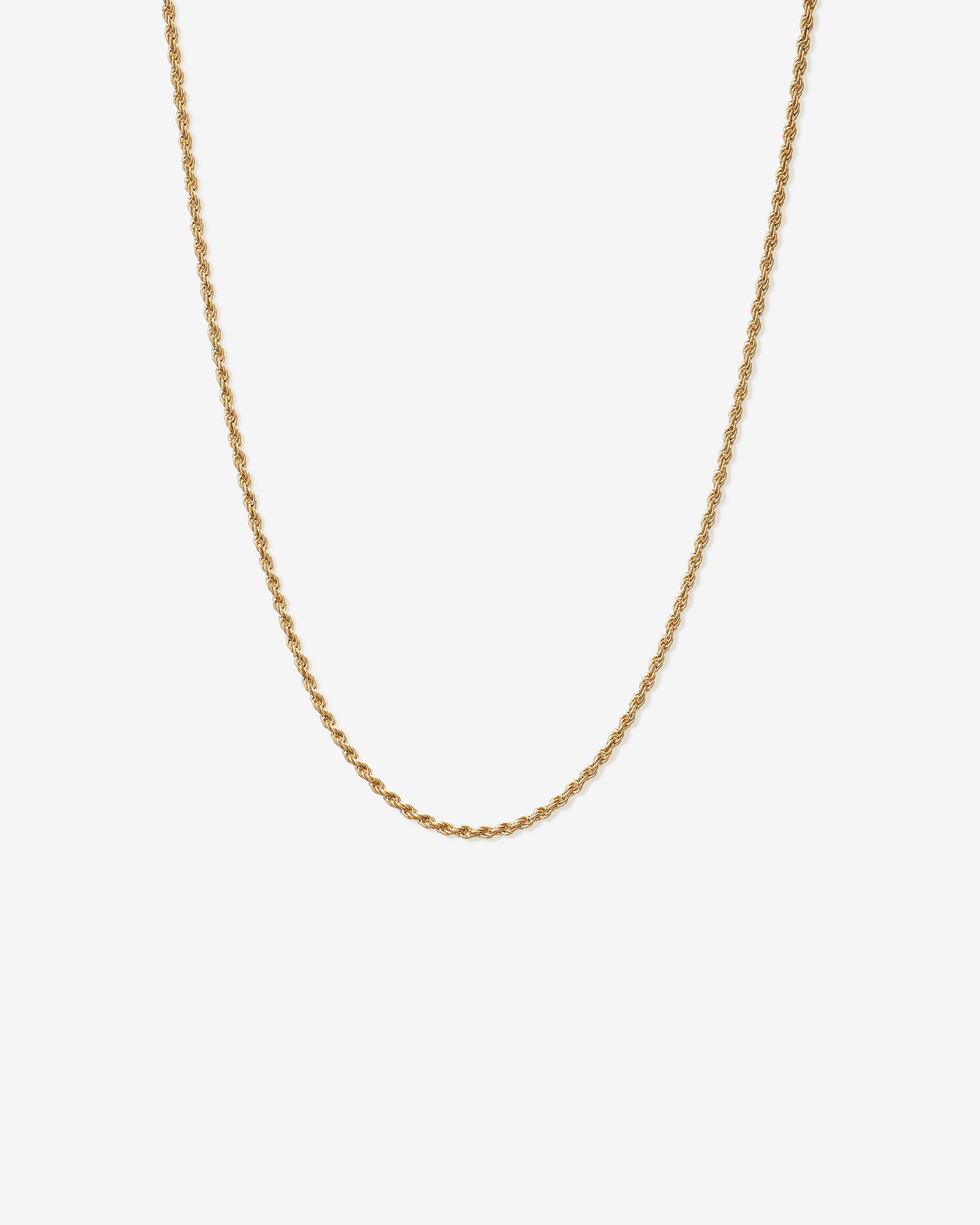 50cm (20") 3.3mm Wide Diamond Cut Rope Chain in 18kt Gold Vermeil