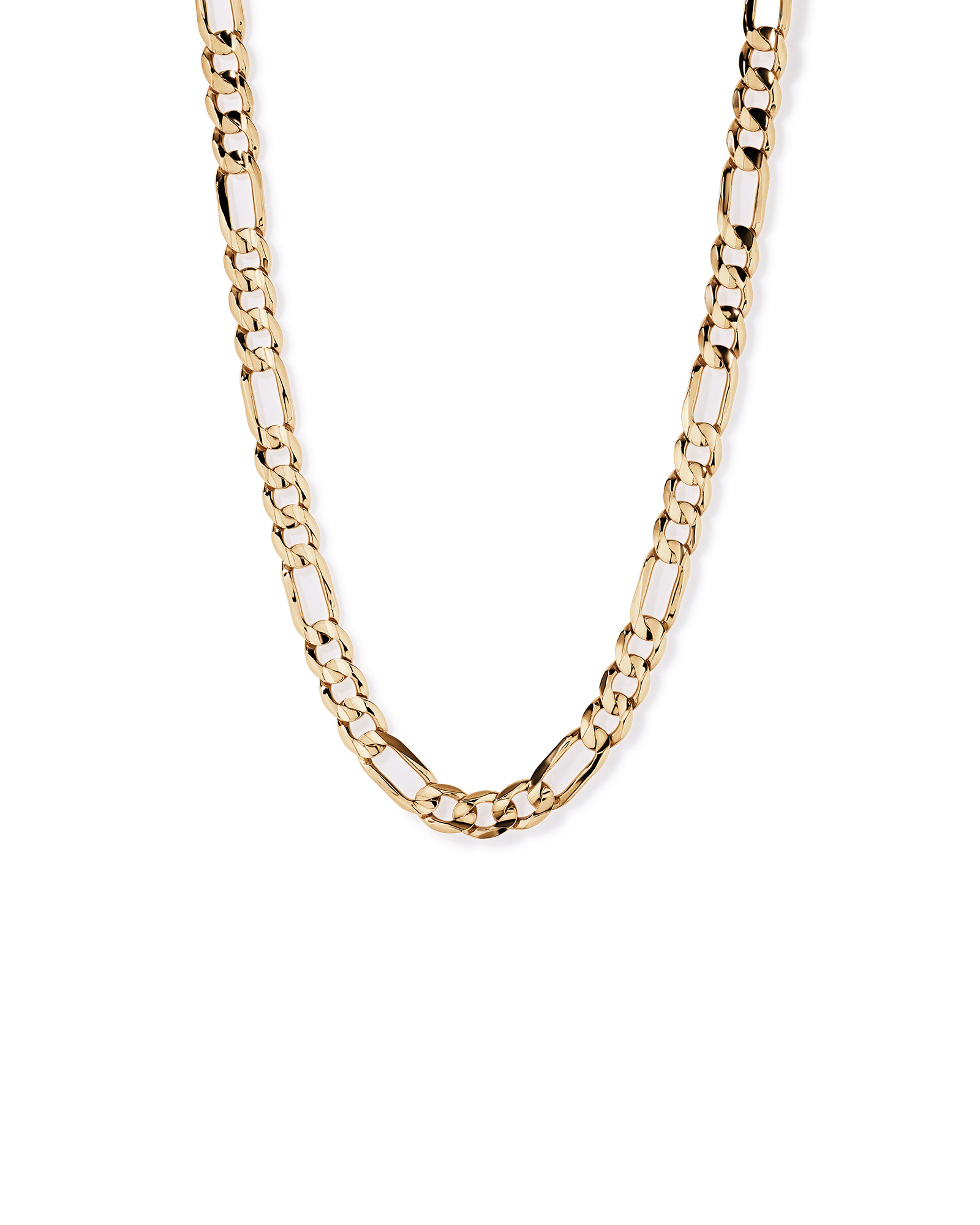 55cm (22") 15mm Solid Figaro Chain in 10kt Yellow Gold