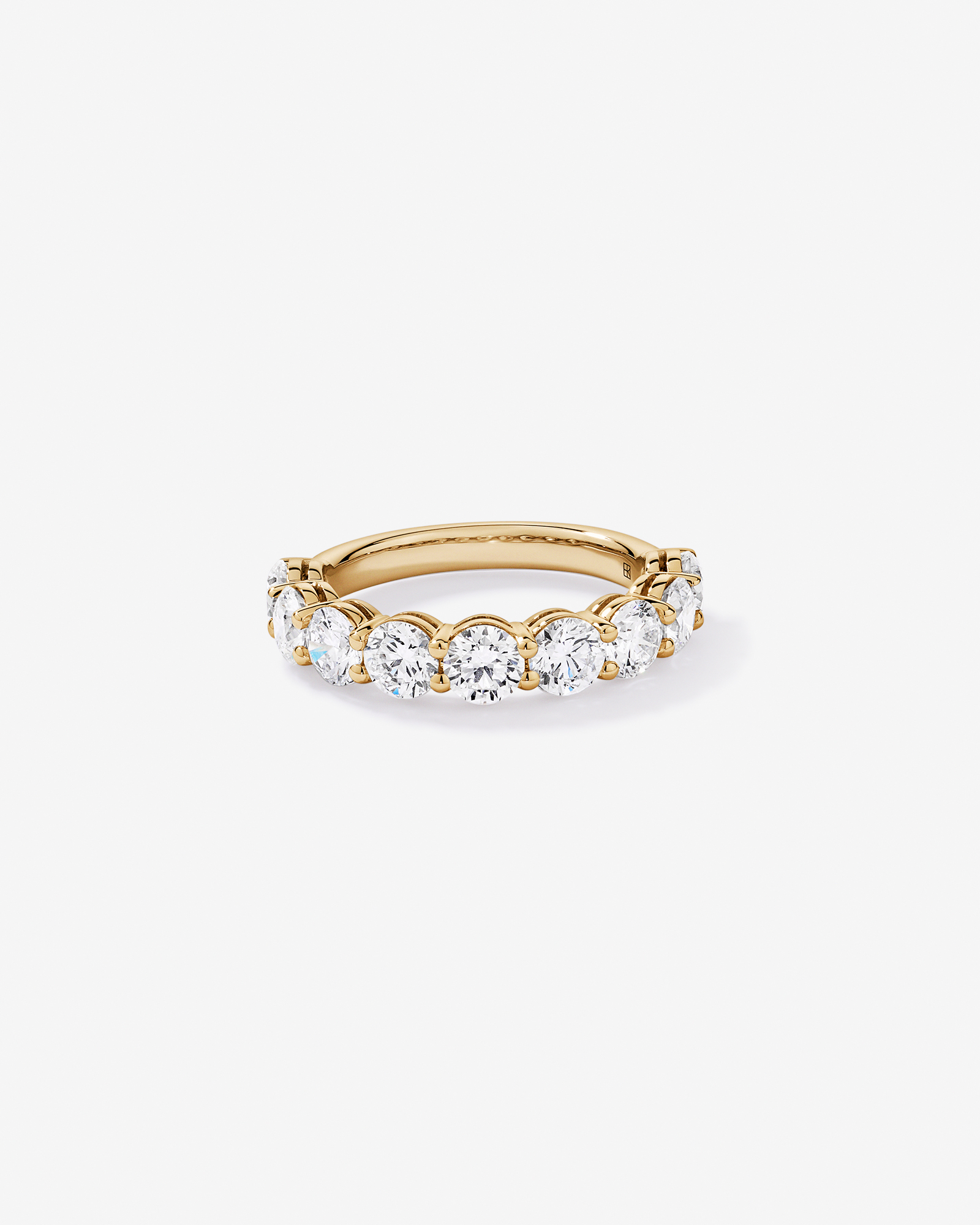 2.74TW Round Brilliant Laboratory-Grown Diamond Wedding Ring 14kt Yellow Gold