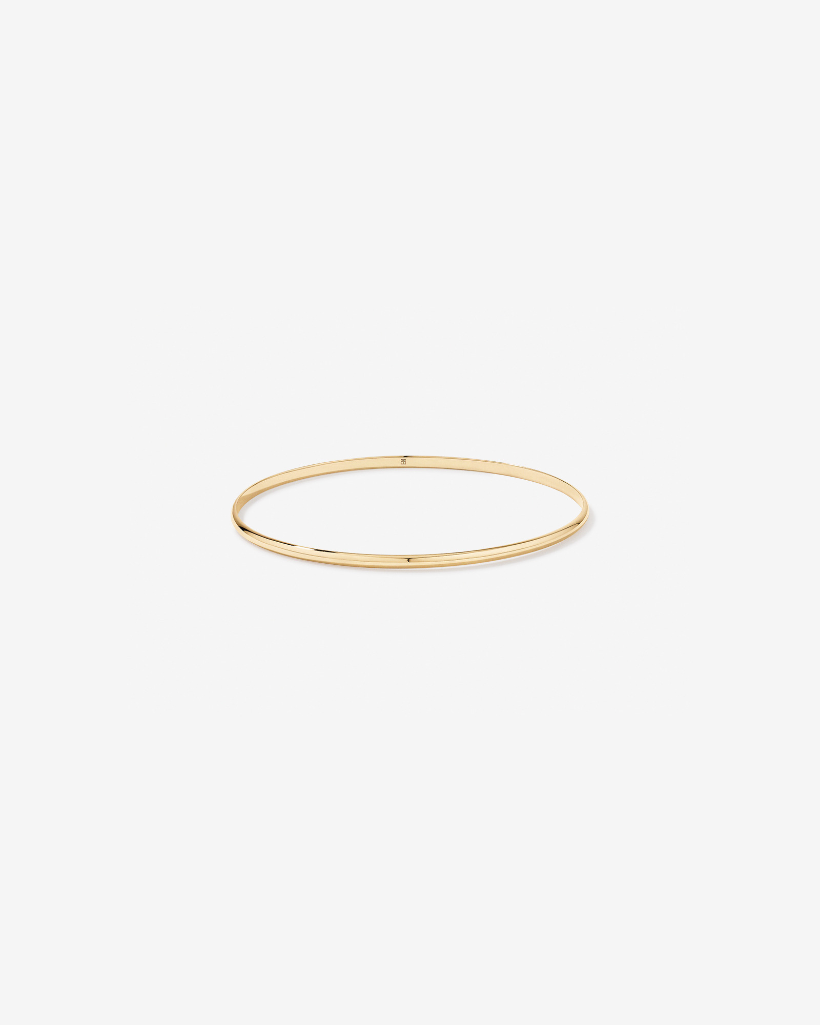 65mm 2.3mm Width Solid Round Bangle in 10kt Yellow Gold
