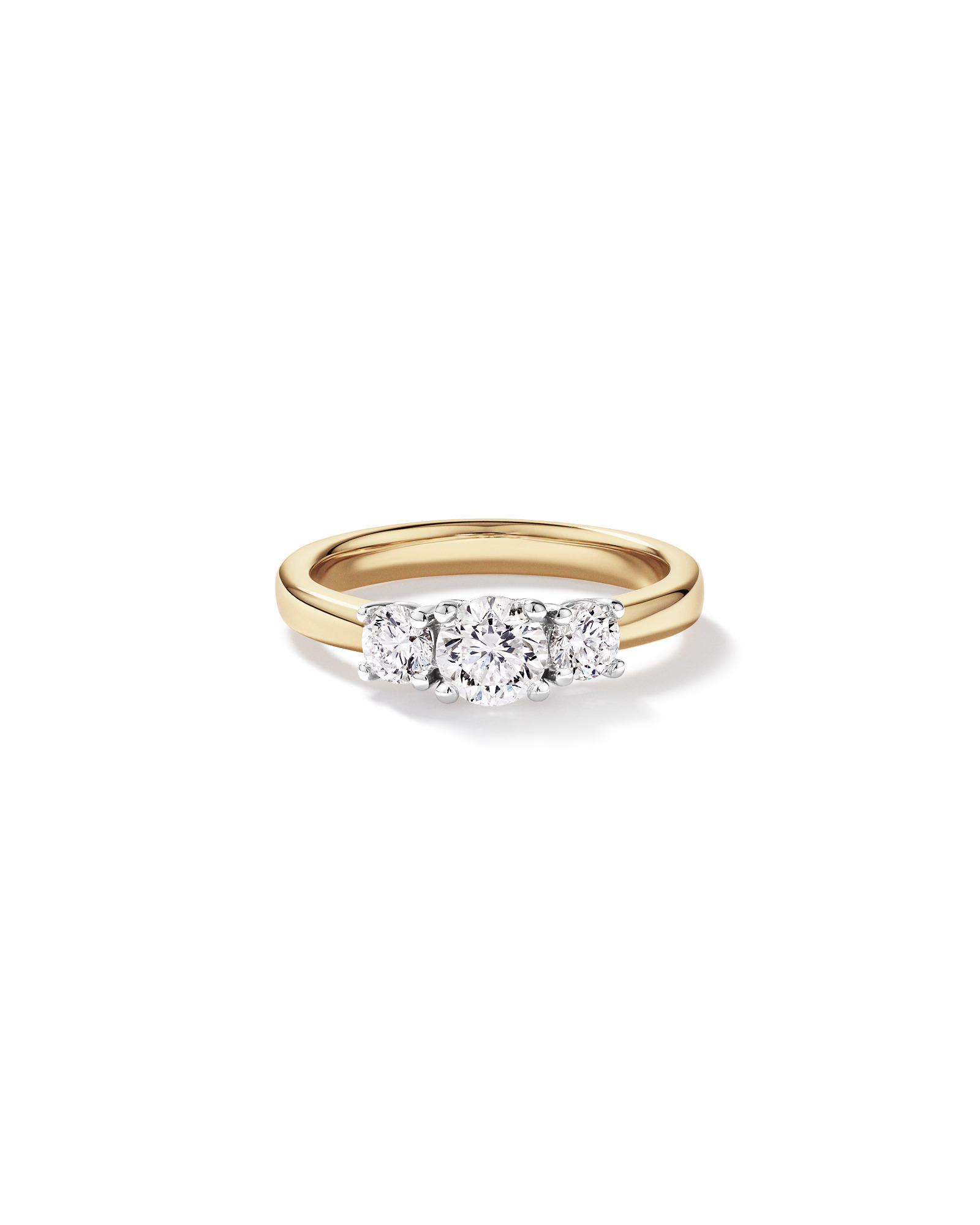 Bague en or jaune et blanc 14 carats avec diamants Signature 101 de 1,00 carat TW
