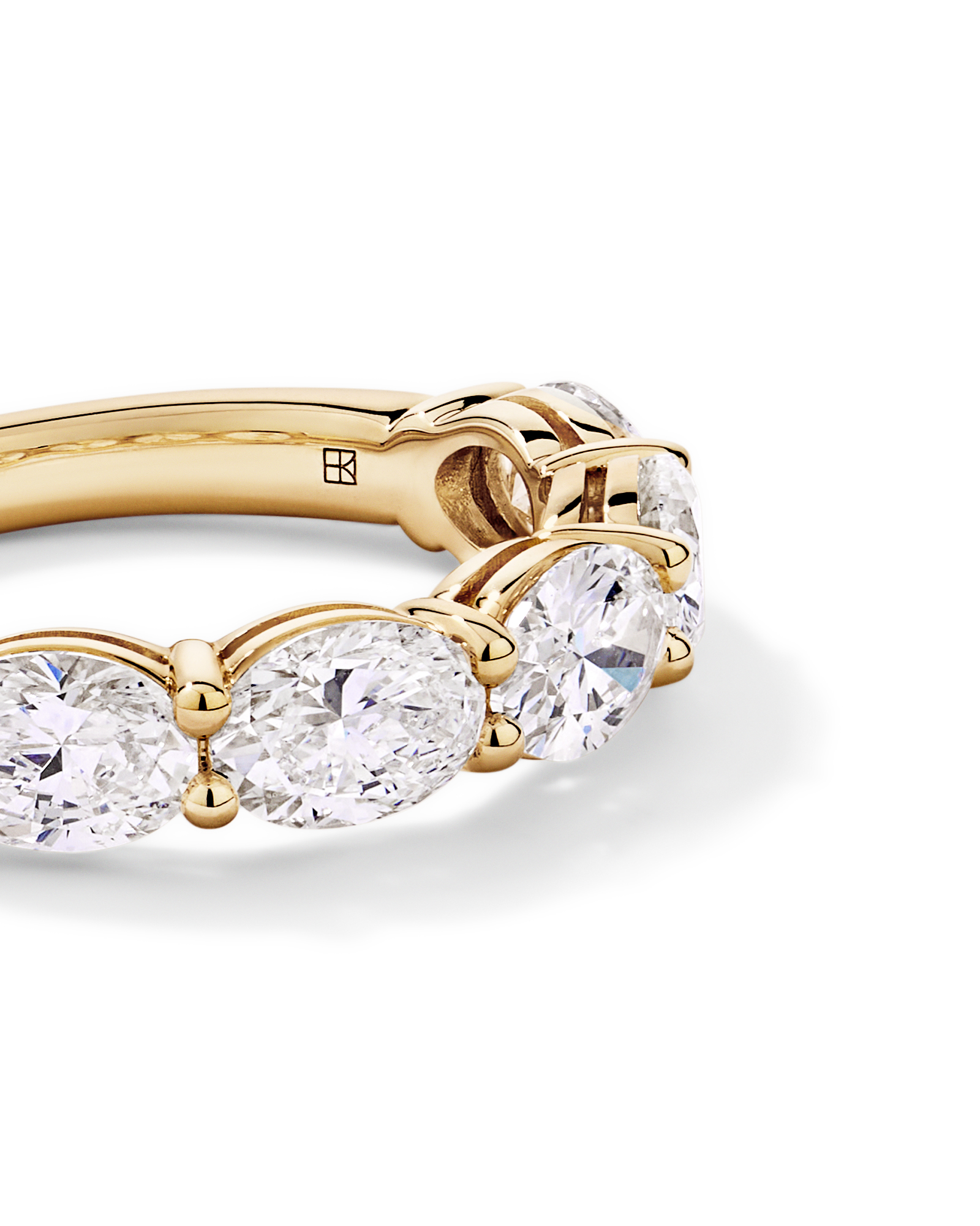 3.00TW Oval Laboratory-Grown Diamond Wedding Ring 14kt Yellow Gold