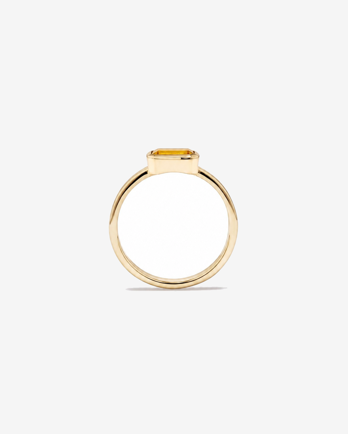 Citrine Bezel Ring 10kt Yellow Gold