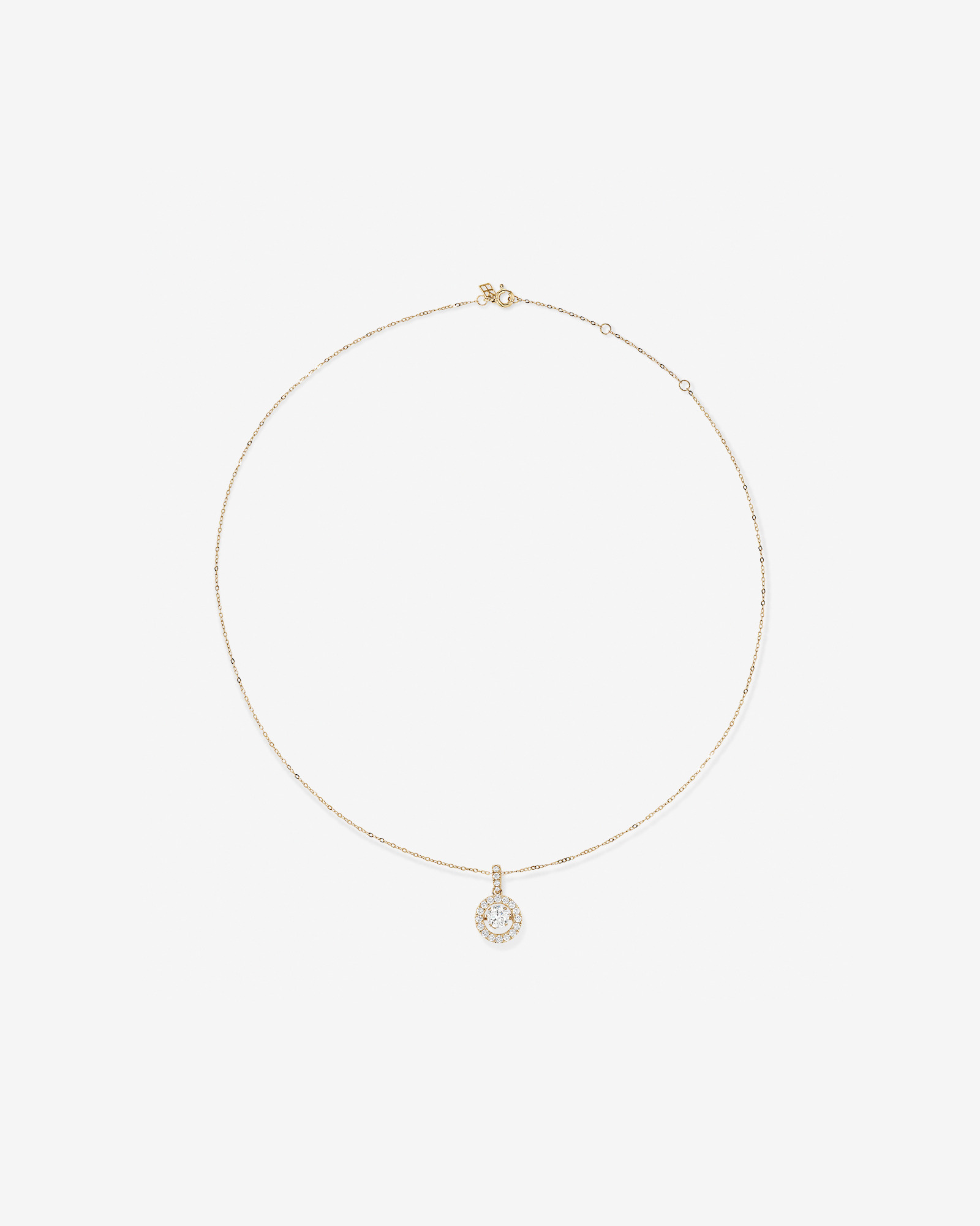 Lume Lab Round Pendant with 1.00 Carat TW of Laboratory-Grown Diamonds in 10kt Gold