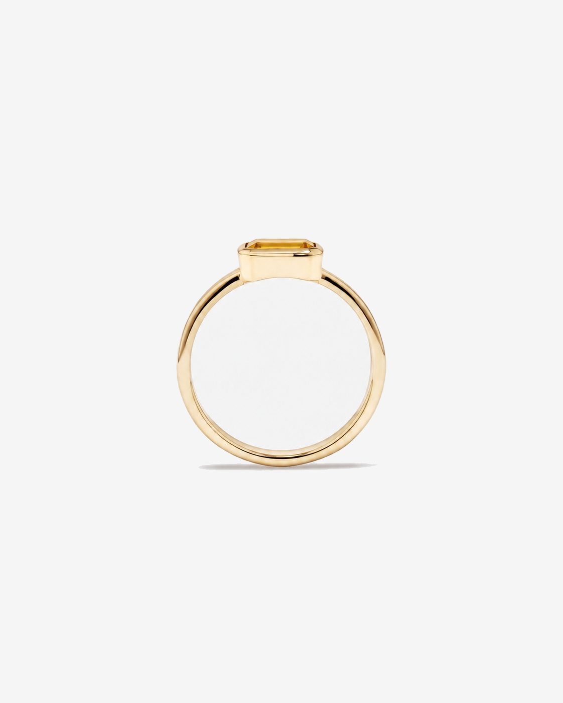 Citrine Bezel Ring 10kt Yellow Gold