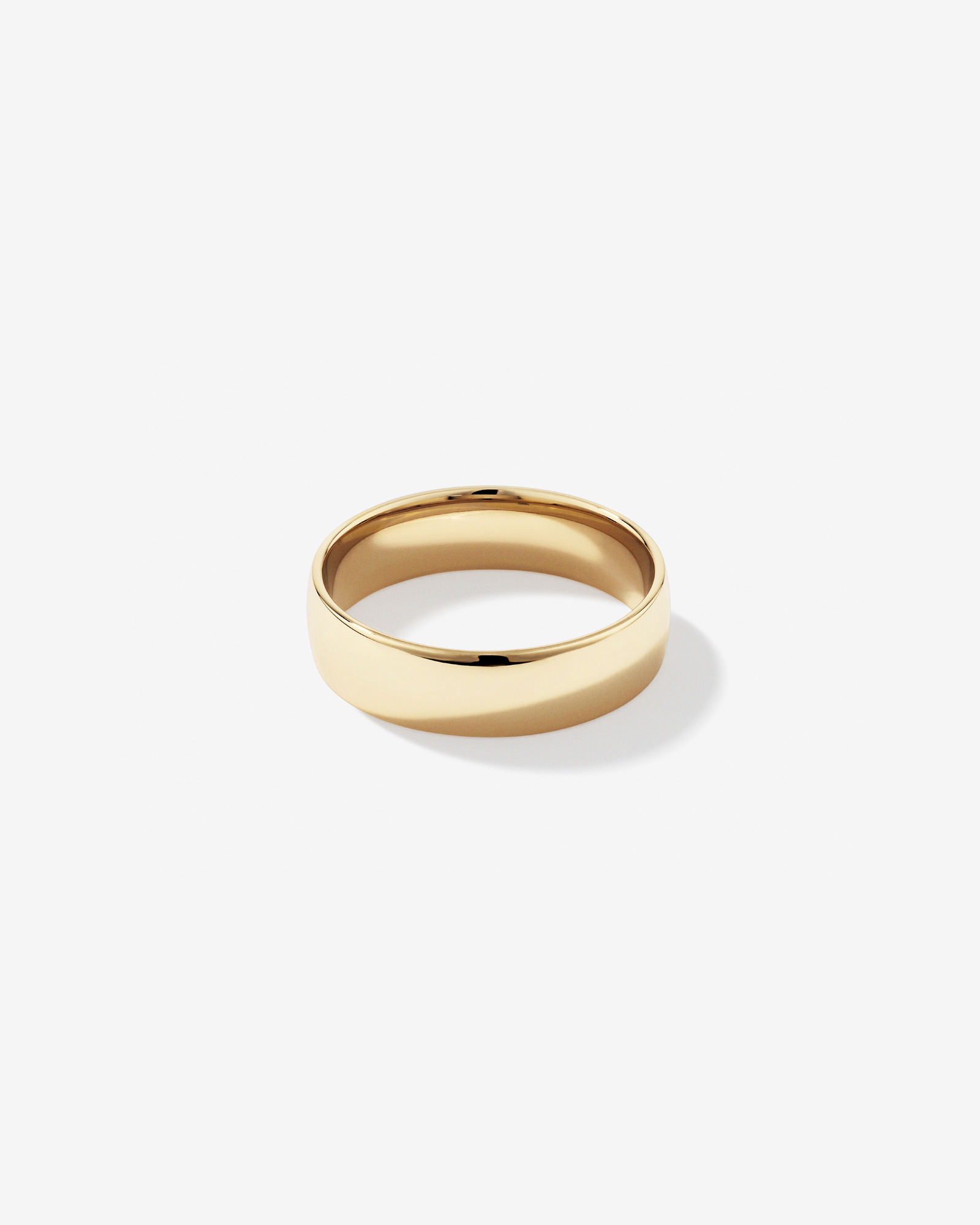 6mm Half Round Polished Wedding Band 10kt Yellow Gold