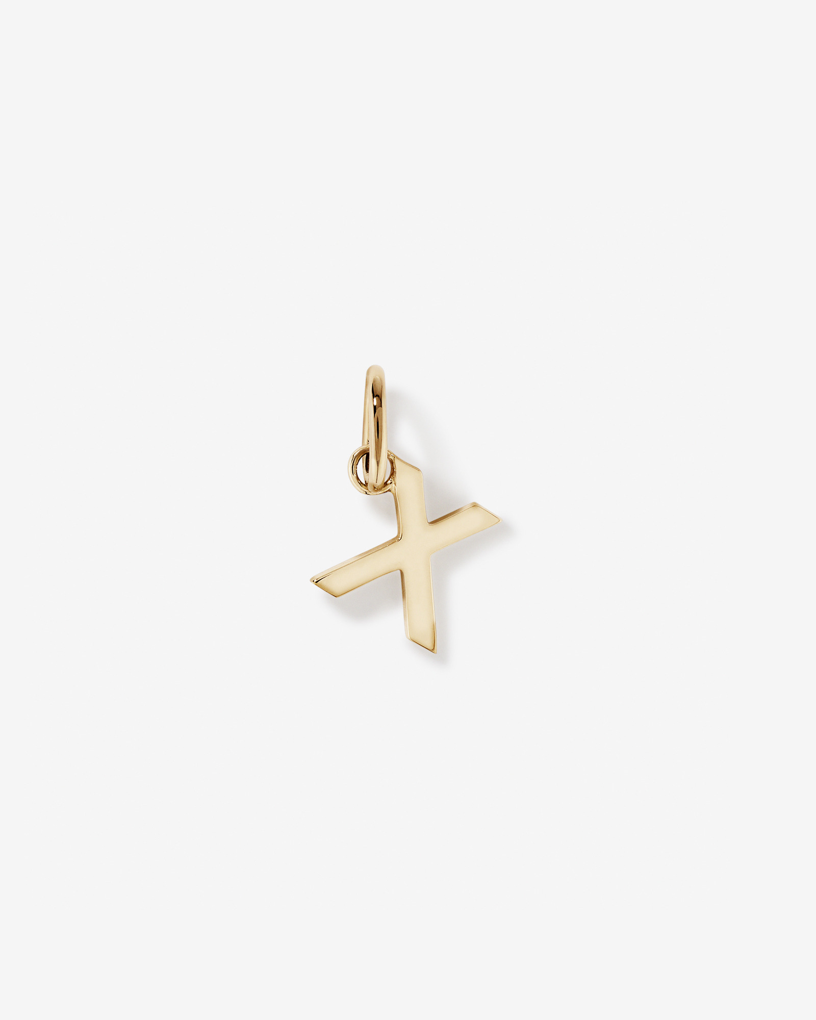 Letter X Initial Pendant in 10kt Yellow Gold