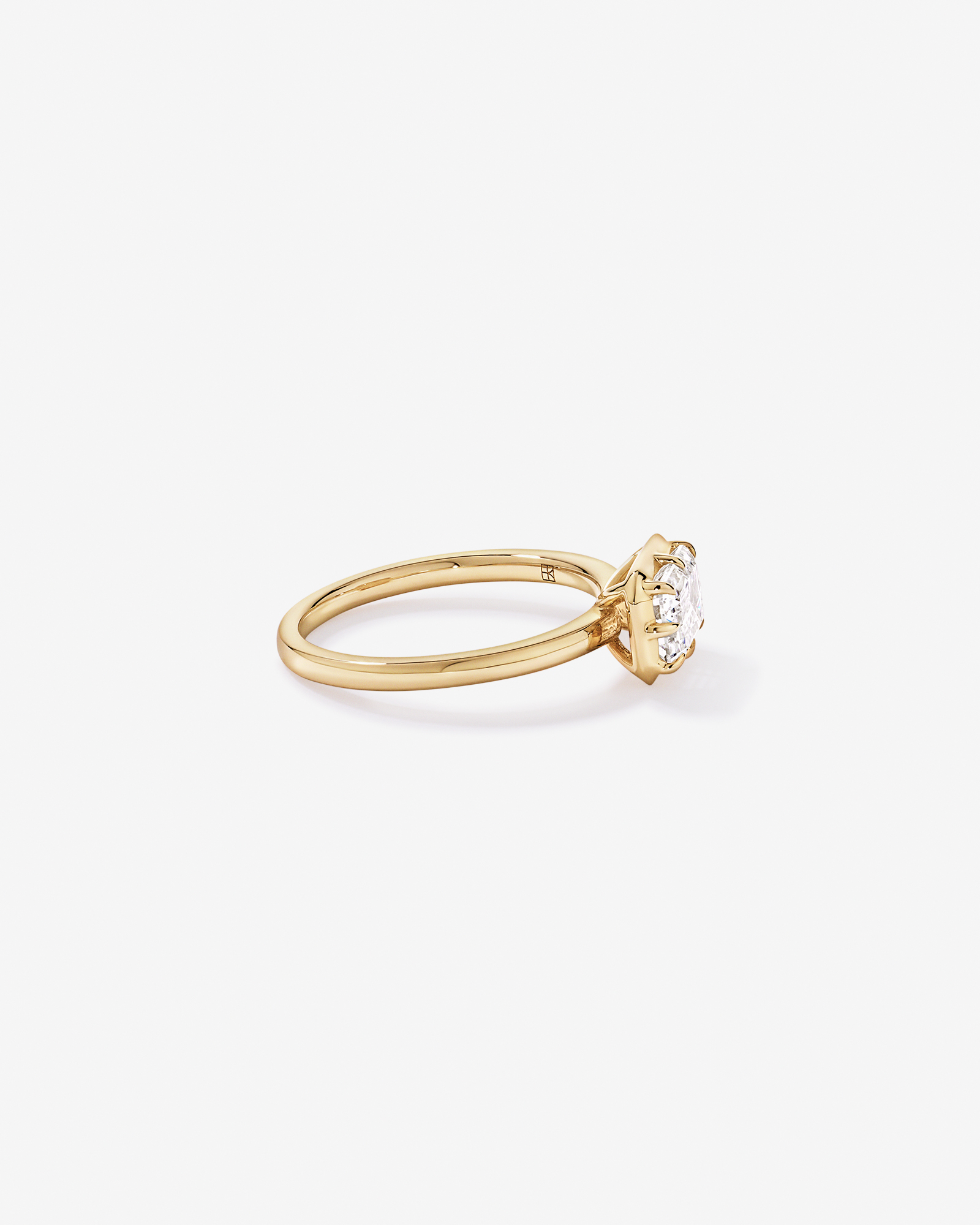 1.50TW Emerald Cut Laboratory-Grown Diamond Solitaire Ring in 14kt Yellow Gold