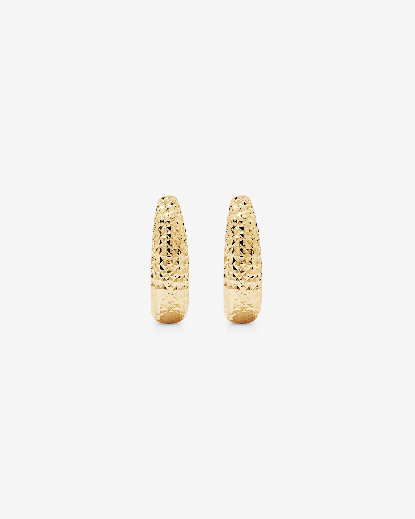 Textured Hoop Earrings in 18Kt Vermeil