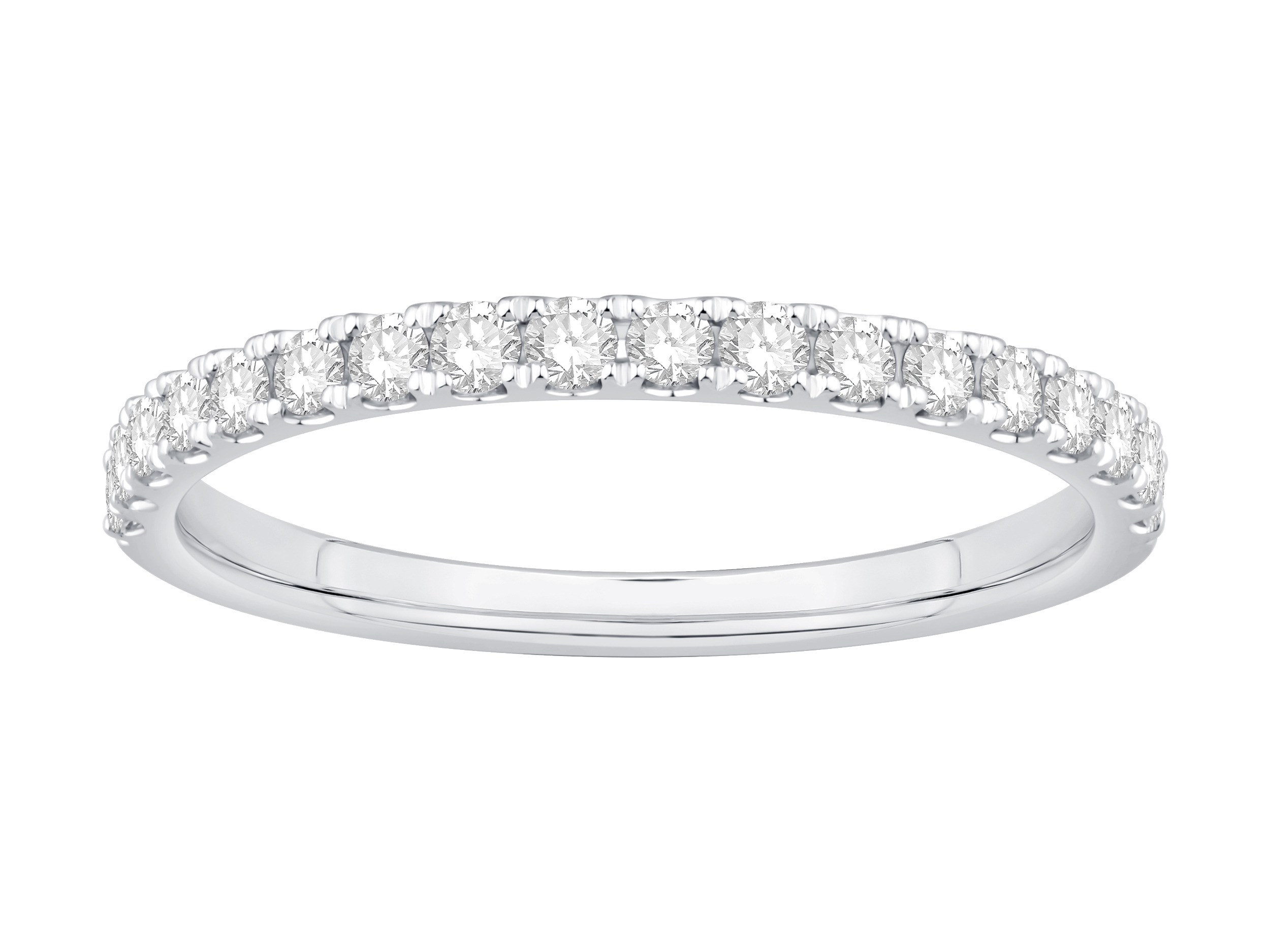 0.34TW Round Brilliant Laboratory-Grown Diamond Wedding Band 14kt White Gold