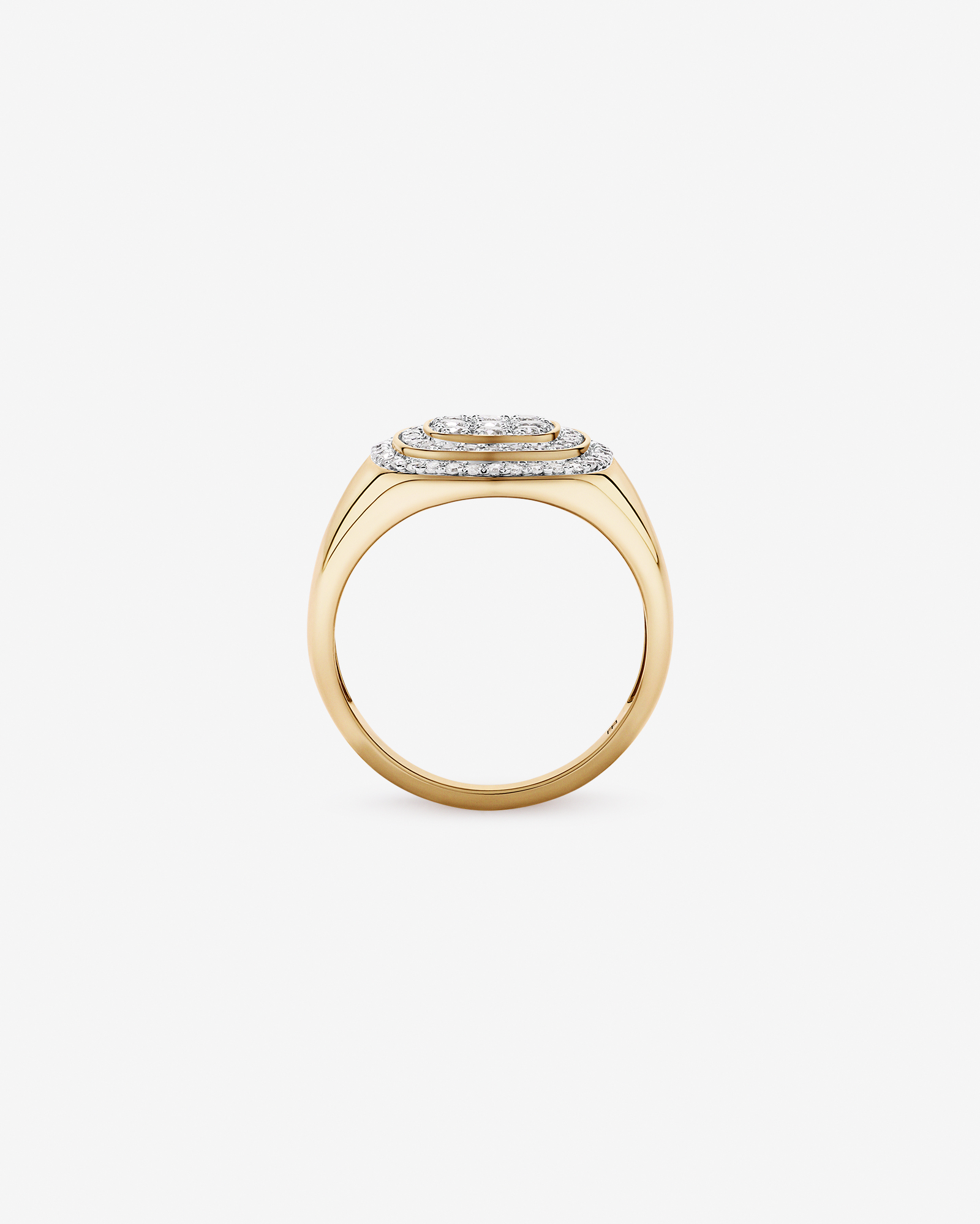 0.75 Carat TW Men’s Diamond Cluster Ring 10kt Yellow Gold