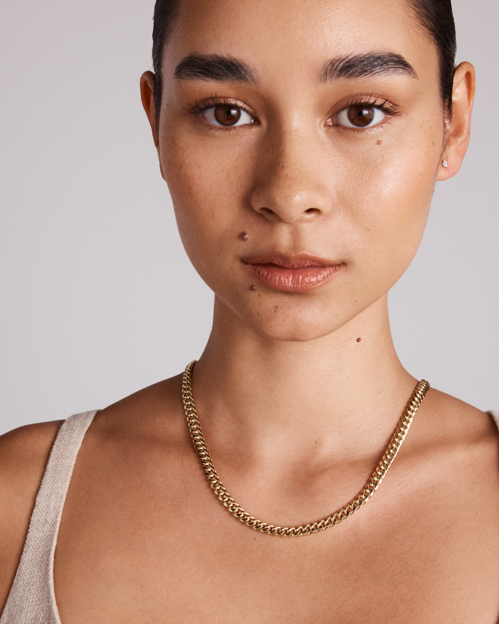 Chaîne Miami Semi-Solide en Or Jaune 10 ct, 50 cm (20 po), 6,15 mm de Largeur