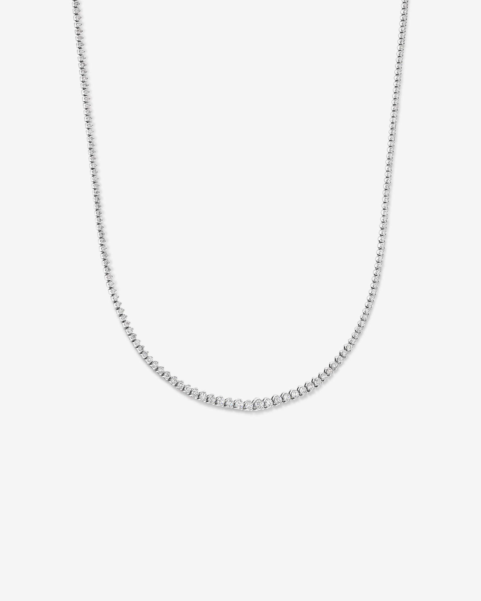 6.00 Carat TW Graduated Diamond RivieraTennis Necklace in 18kt White Gold