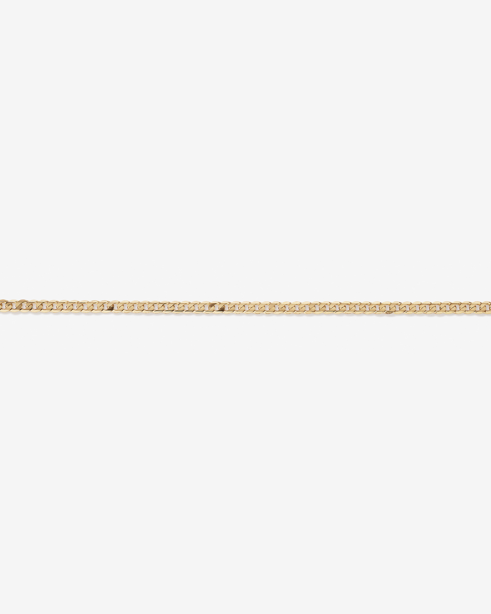 Chaîne Plate Biseautée en Or Jaune 10 ct, 55 cm (22 po), 3 mm de Largeur