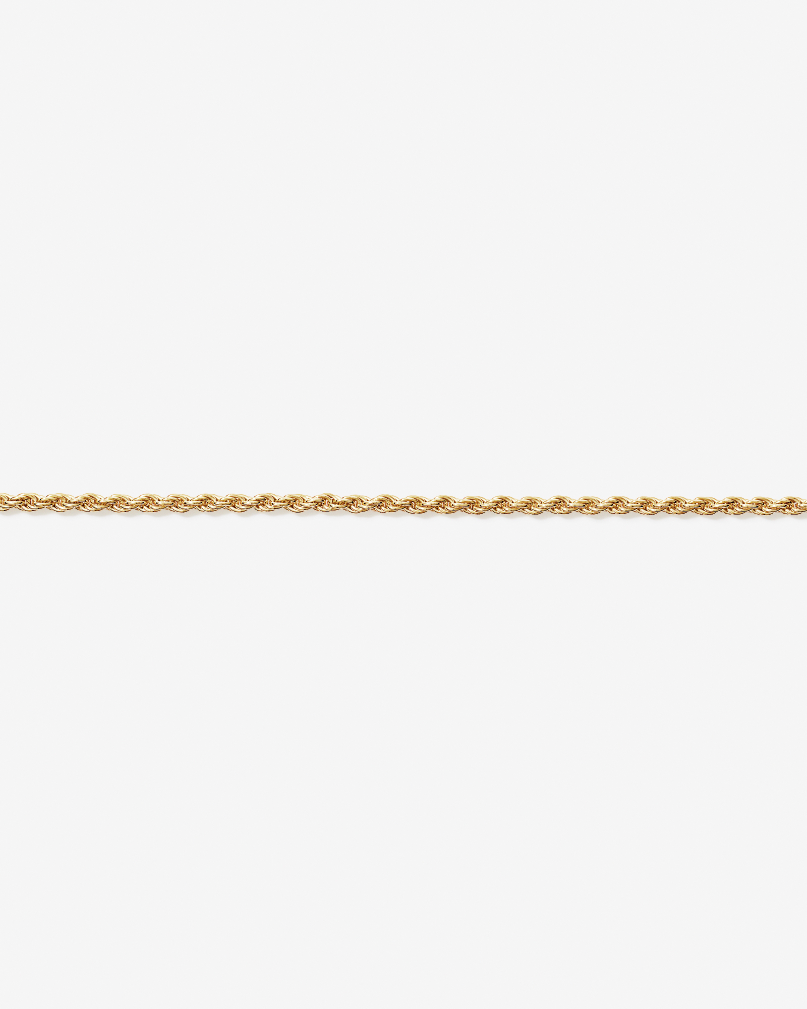 50cm (20") 3.3mm Wide Diamond Cut Rope Chain in 18kt Gold Vermeil