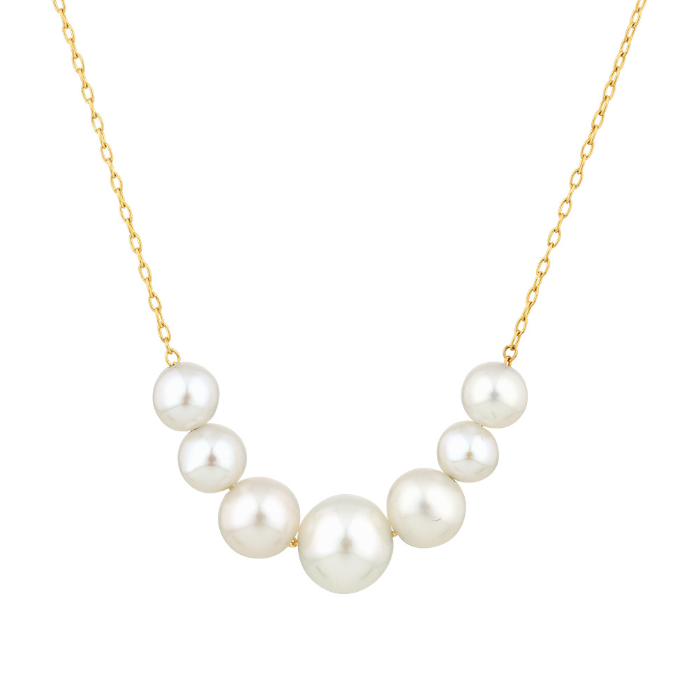 Cultured Freshwater Pearl Necklace in 10kt Yellow Gold
