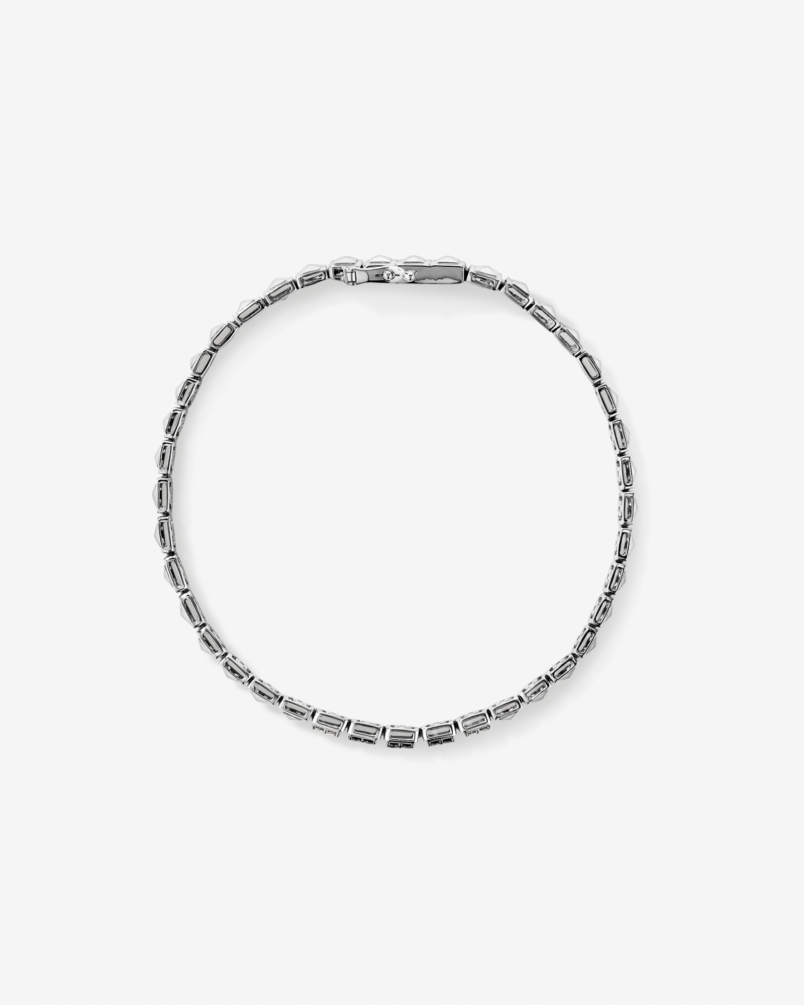 Bracelet tennis pour homme avec 0,50 carat de diamants noirs et blancs en argent sterling