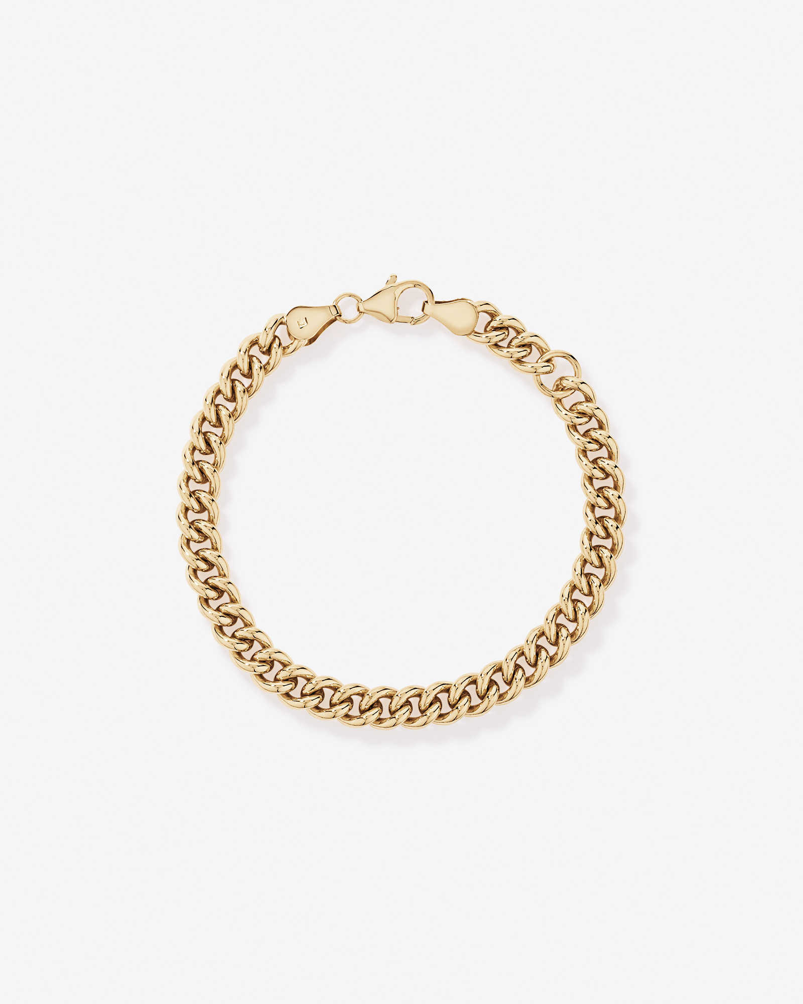 19cm (8") Round Curb Chain in 18kt Vermeil