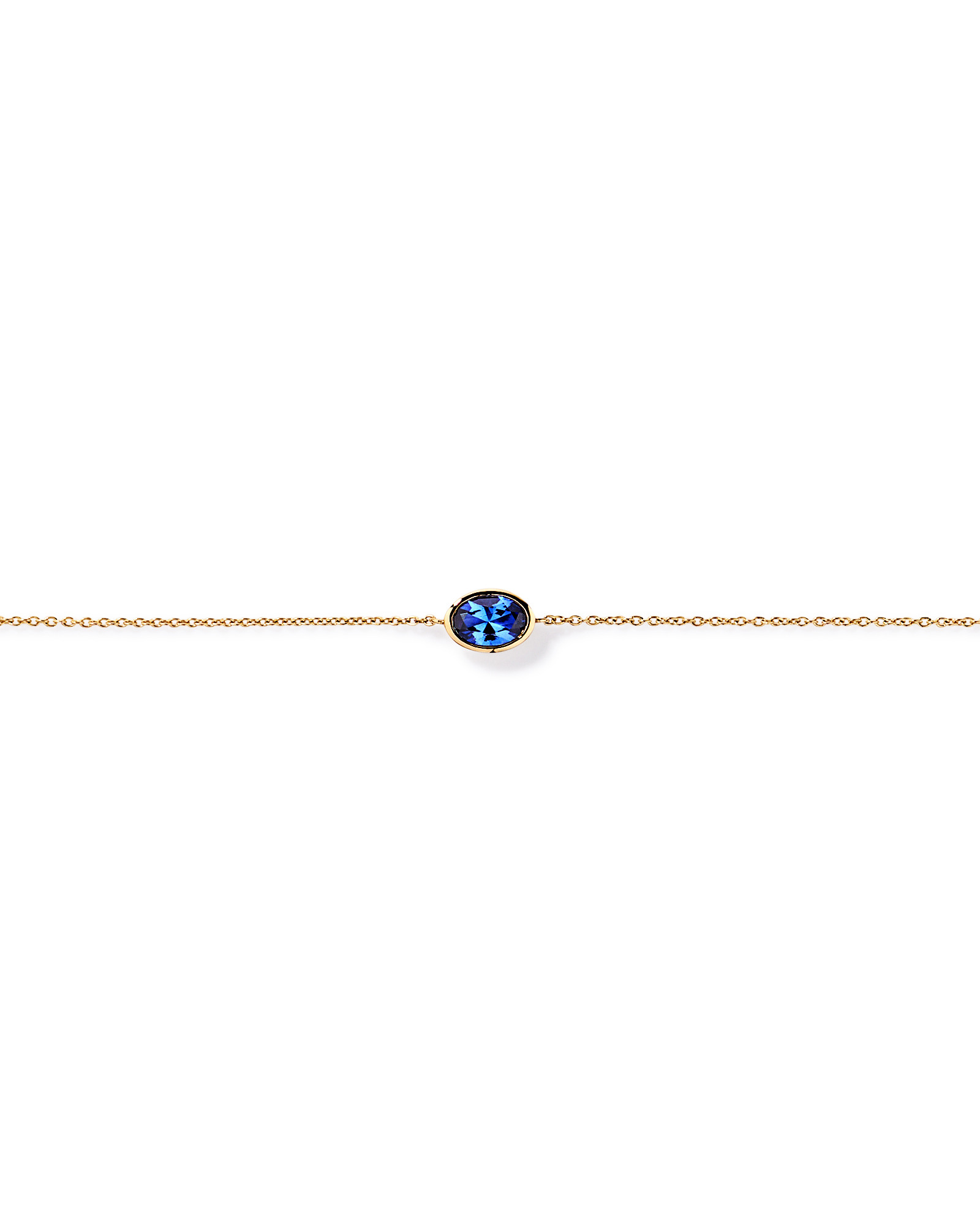 A créé un bracelet saphir bleu en or jaune 10 carats