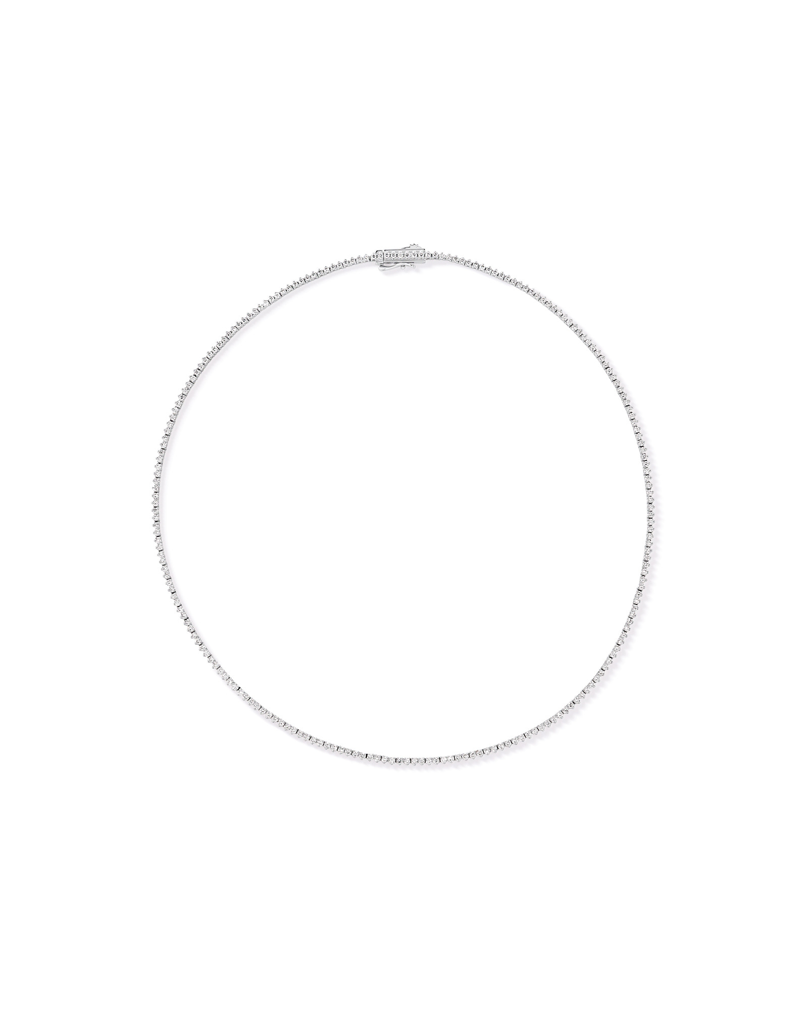 3.00TW Lab Diamond Tennis Necklace in Silver